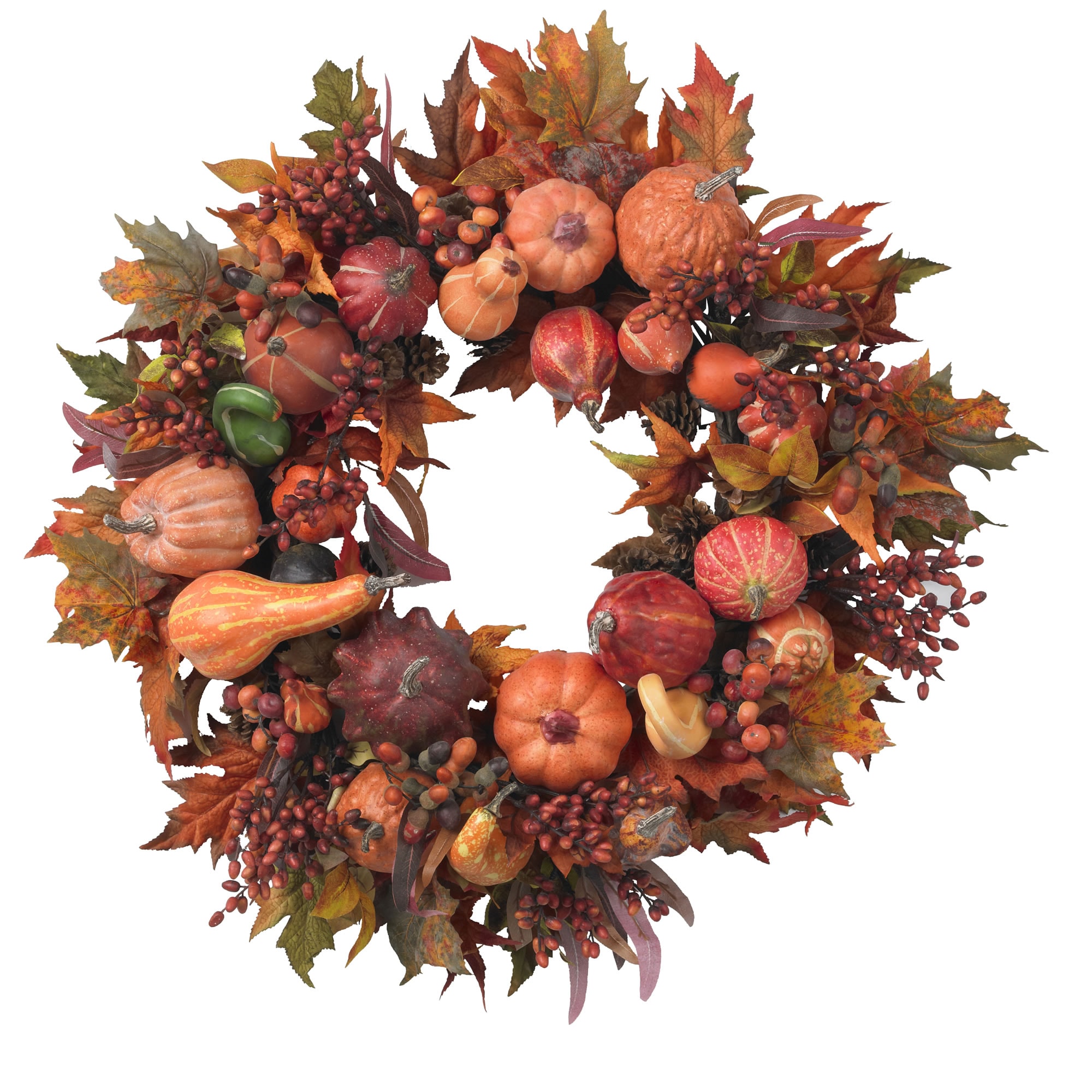 Nearly Natural 4648 Artificial-Thanksgiving-Wreaths - View #3