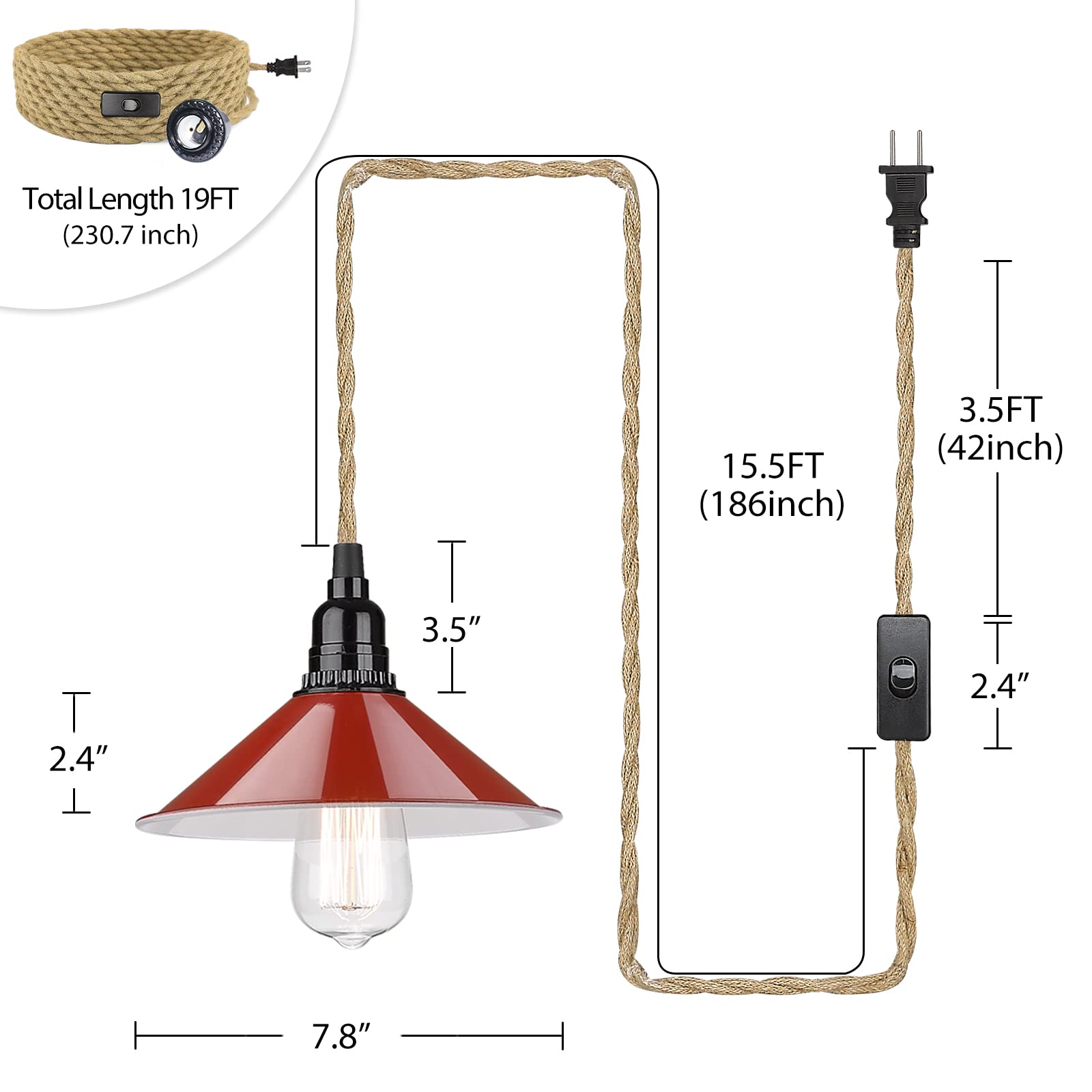 LTMATE LSYCE241-M1L RED Pendant-Lights - View #2