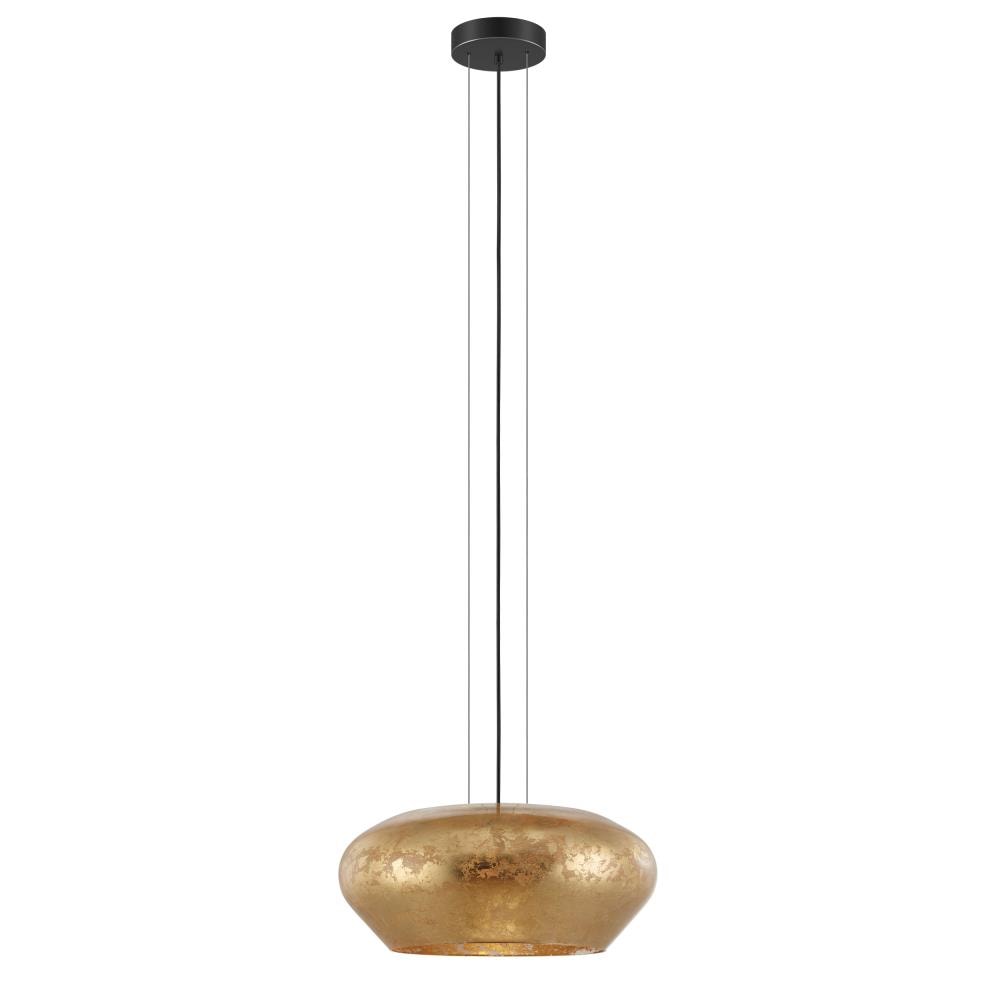EGLO 39595A Priorat 3-Light Gold Transitional Bowl Mini Hanging Pendant Light
