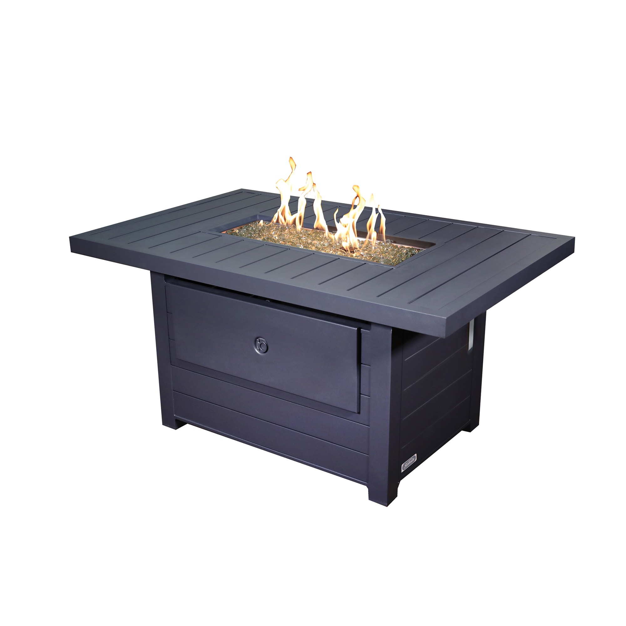 Sunbeam 9294 50-in W Grey Aluminum Rectangle Liquid propane Fire pit table