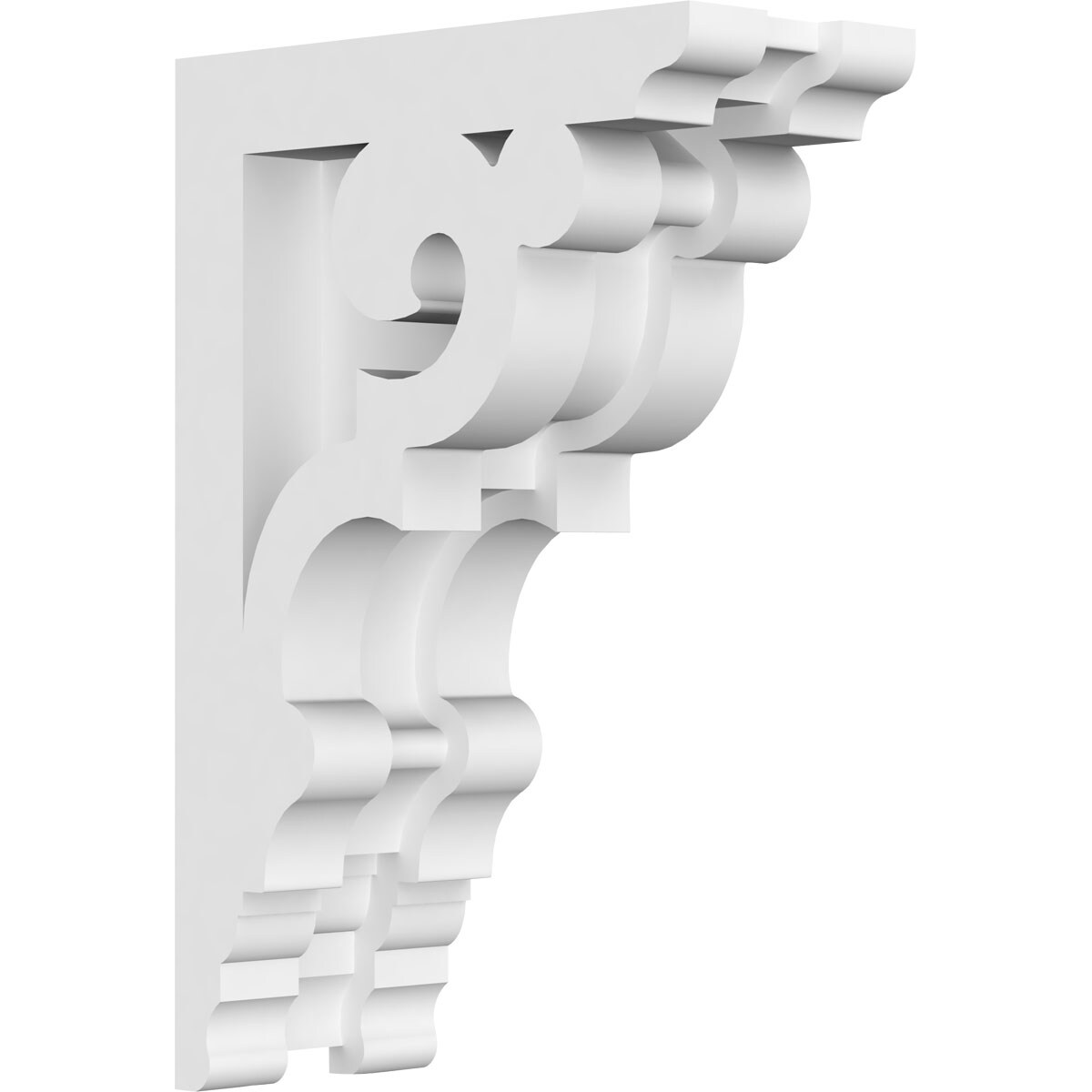 Ekena Millwork CORP01X04X06PR 1.875-in x 4-in x 6-in Preston Unfinished White PVC Paintable Corbel