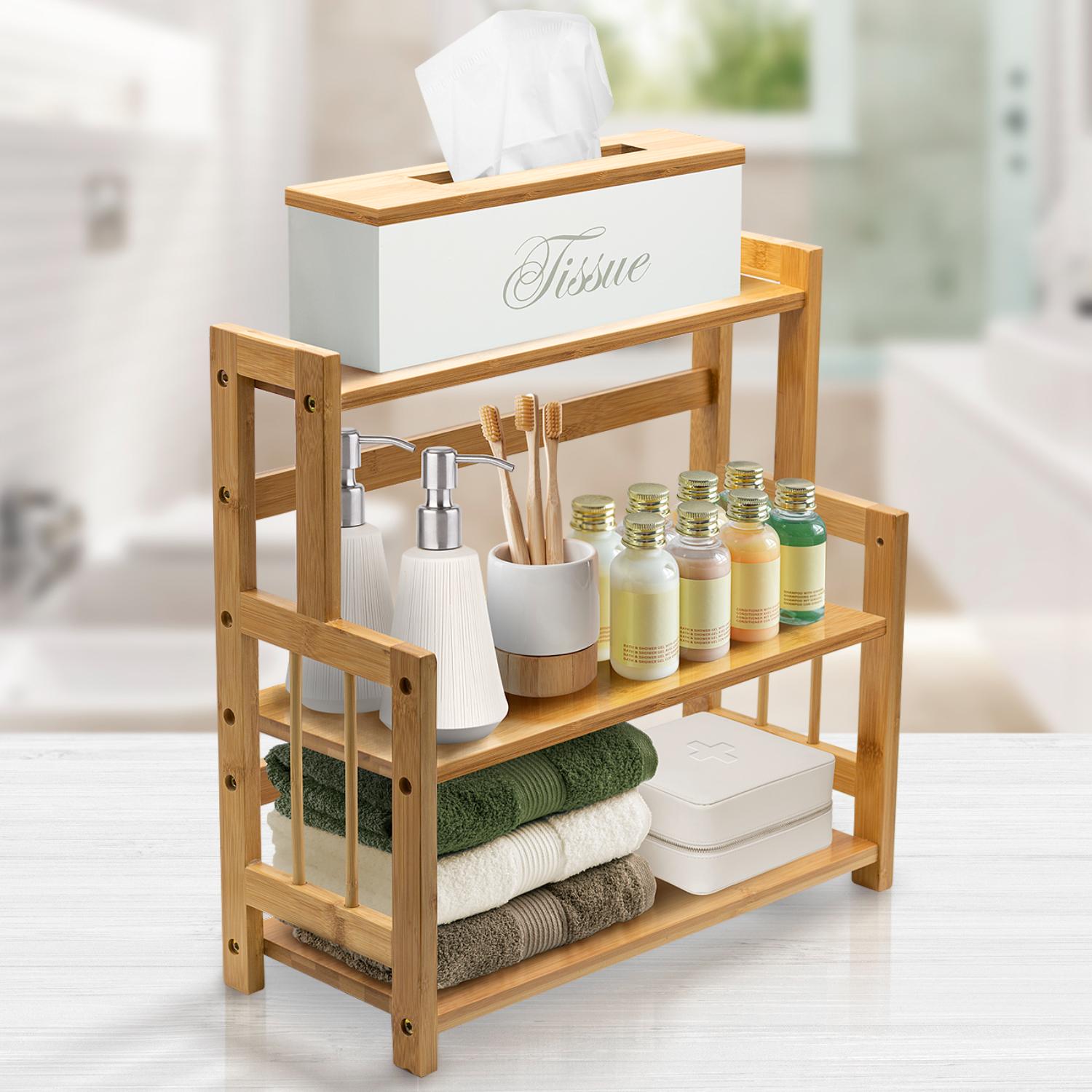 Sorbus Bamboo Kitchen Countertop Organizer - Thumbnail 5