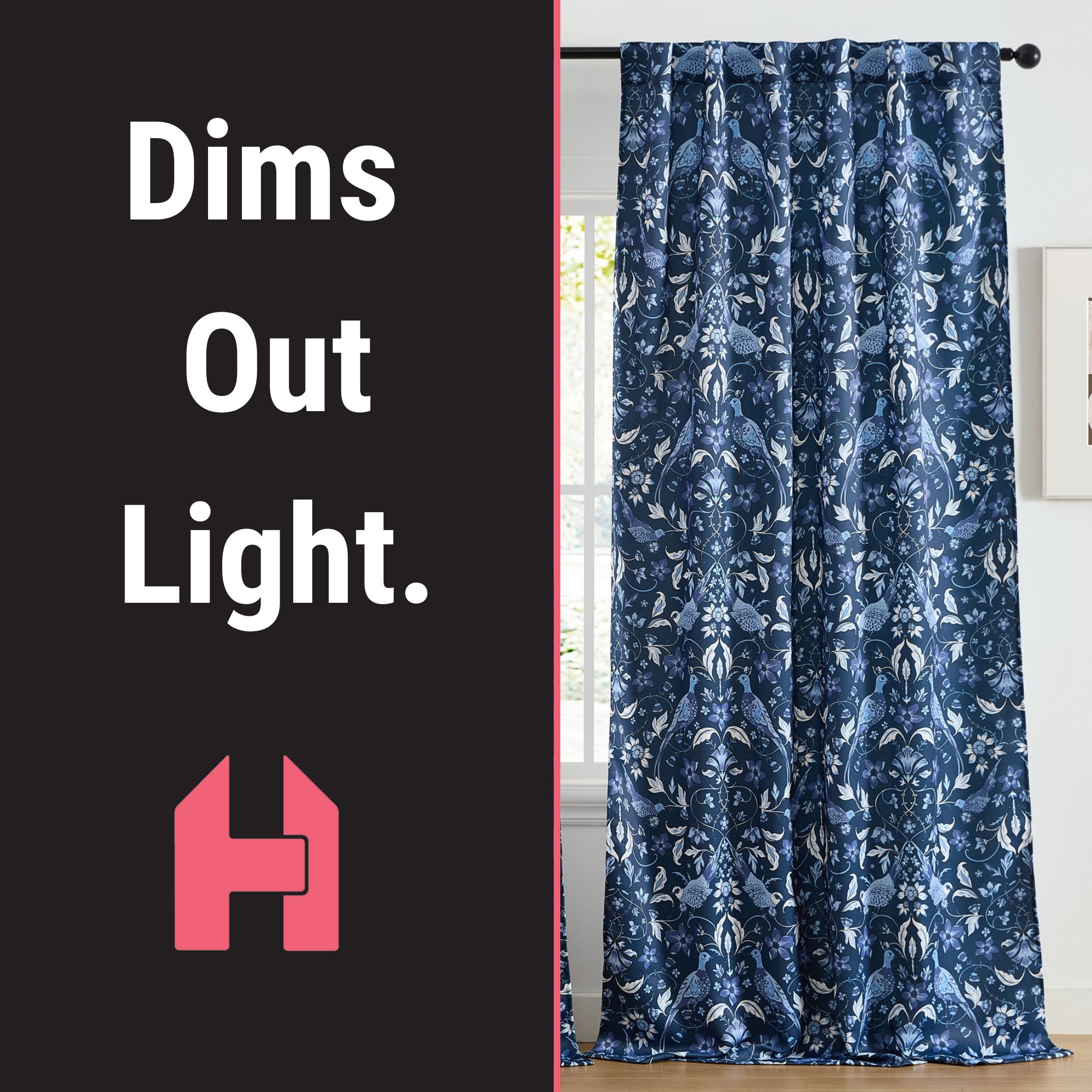 HLC.me FLRNC-84-INDGO curtains - View #4