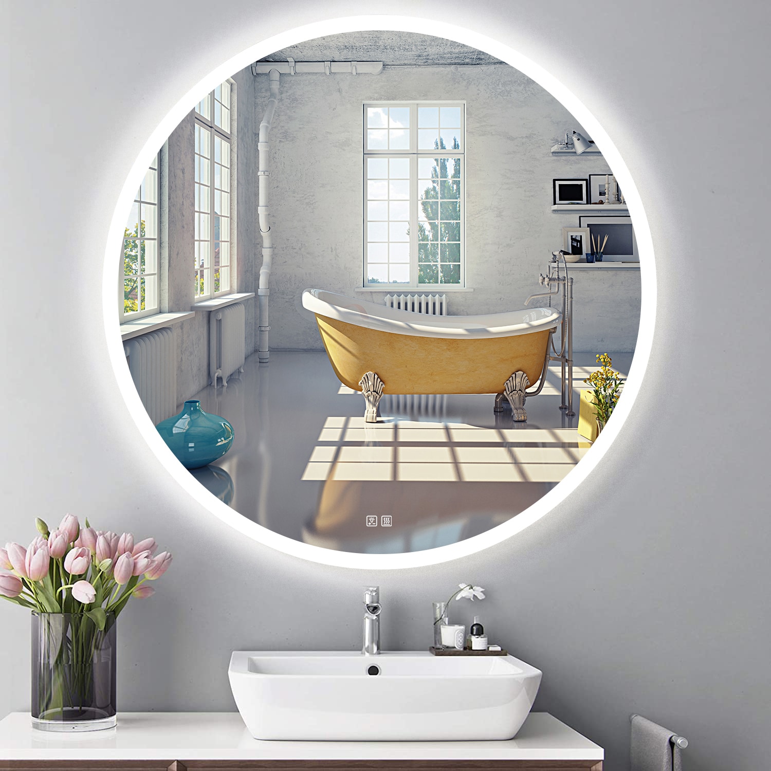 HomLux MA04R36TD-OL Framed-Bath-Mirrors - View #5
