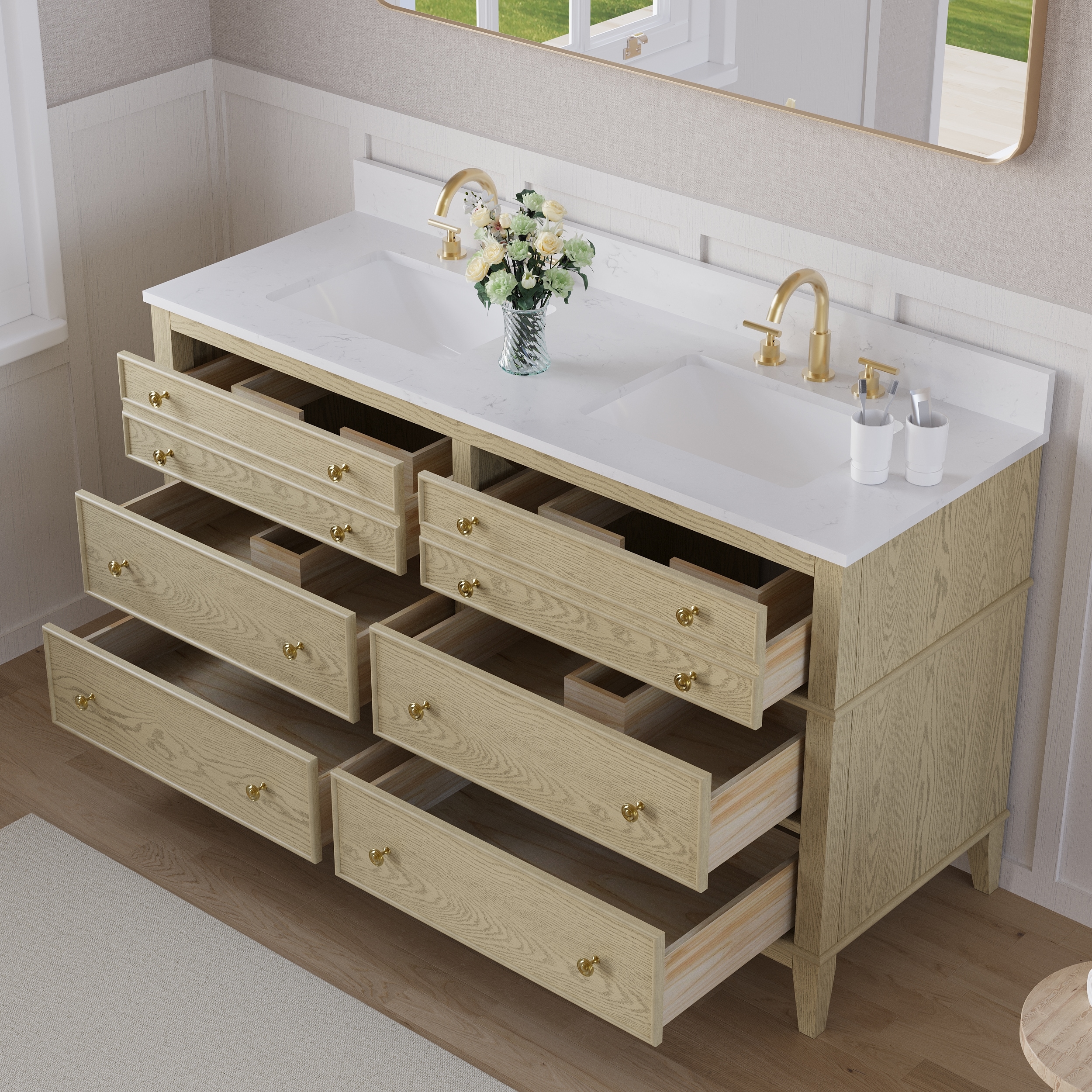 WELLFOR BCB1548RG -LS Bath-Vanity-Combo - View #10