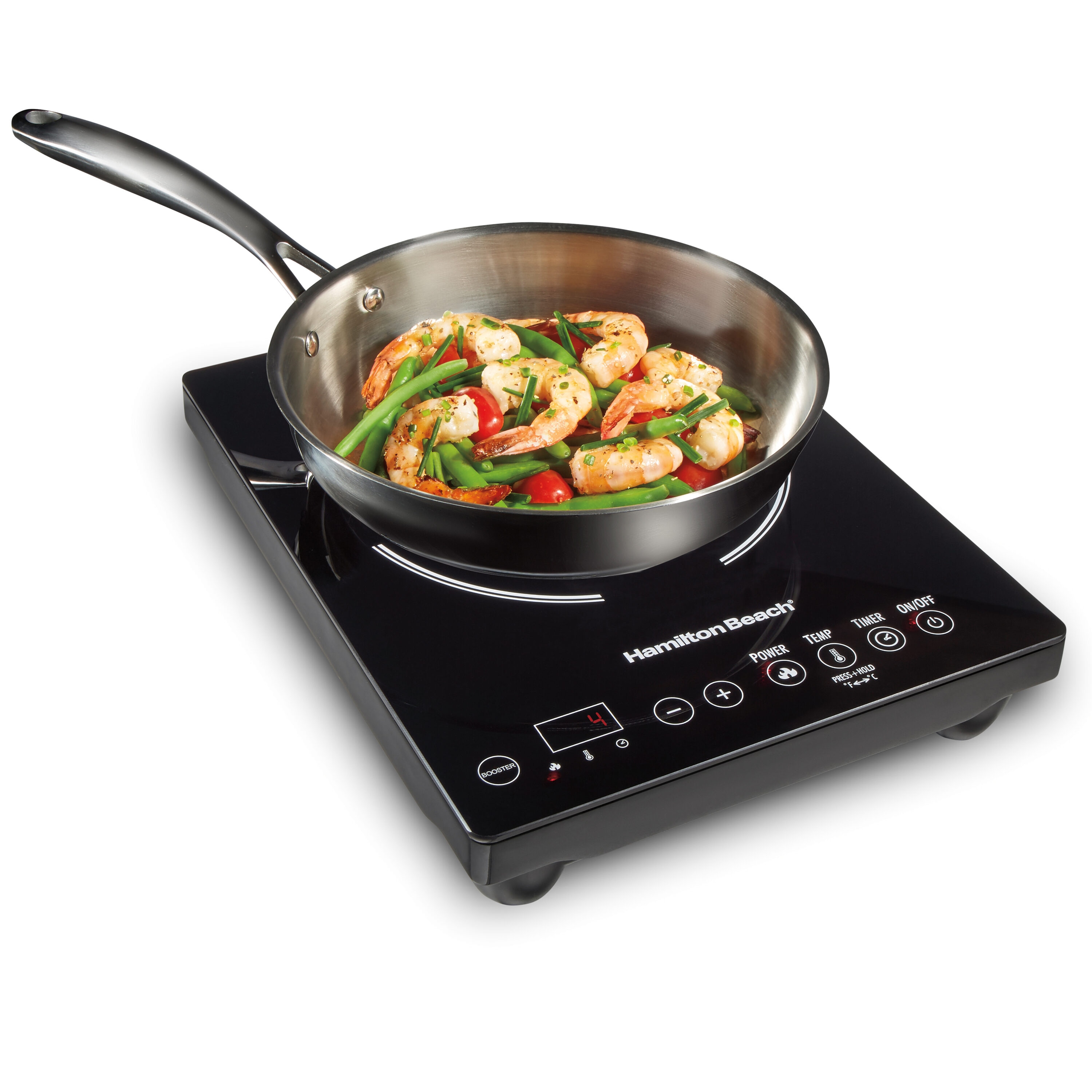 Hamilton Beach 11-in Smooth Surface 1 Burner Induction Hot Plate 34104 ...