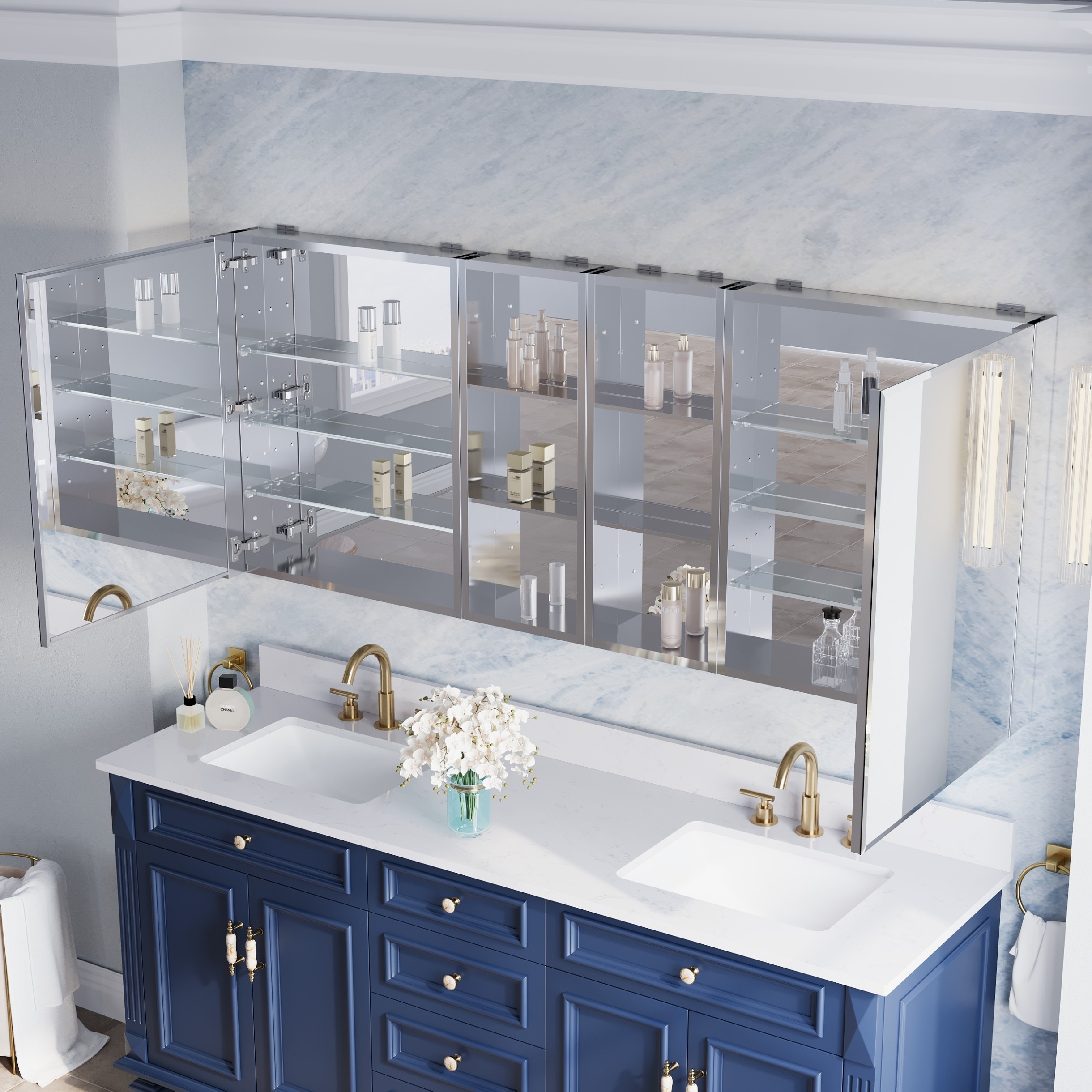 WELLFOR B24L30MC30MCB24R Bathroom-Wall-Cabinets - View #2