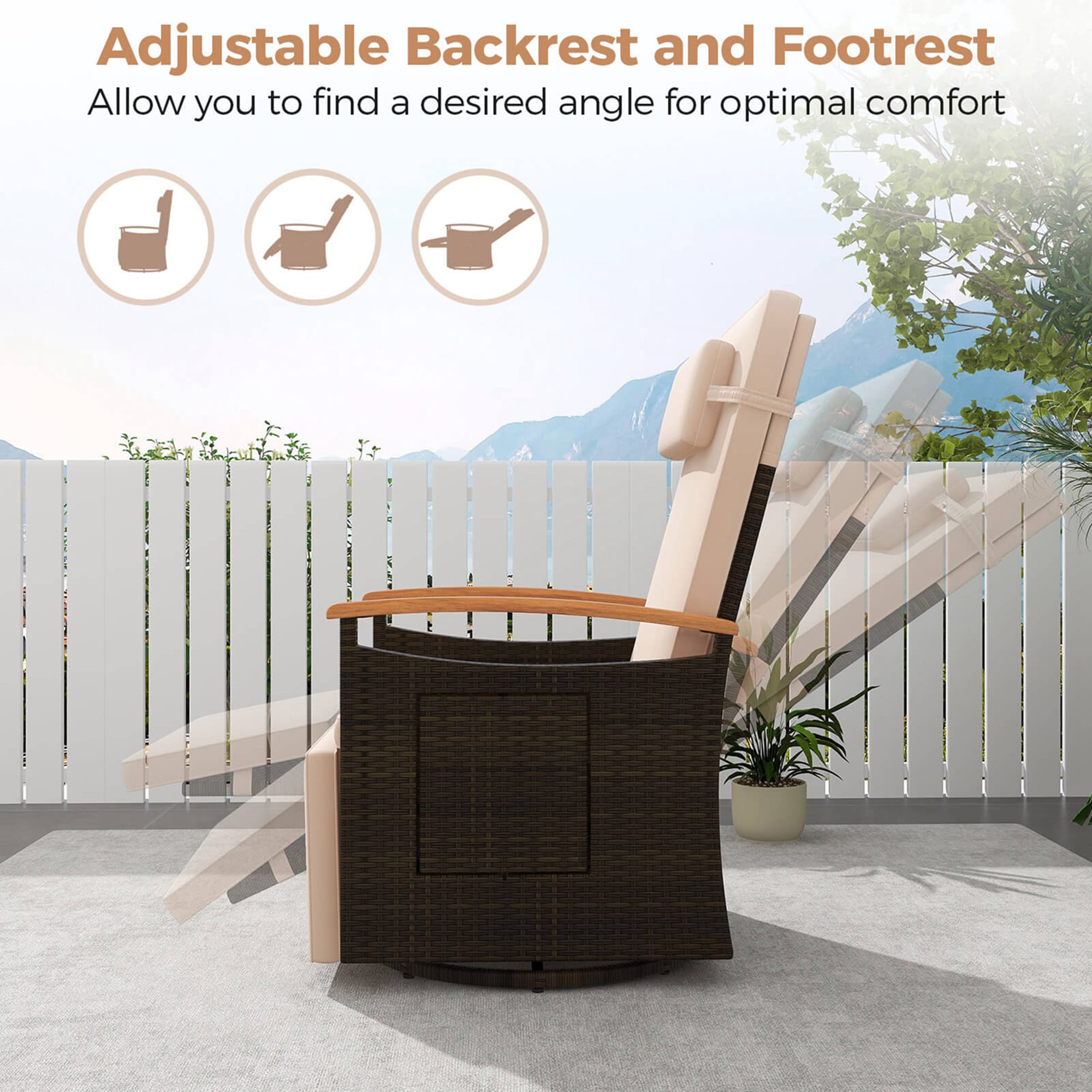 Costway HCST04095 Patio-Chairs - View #3