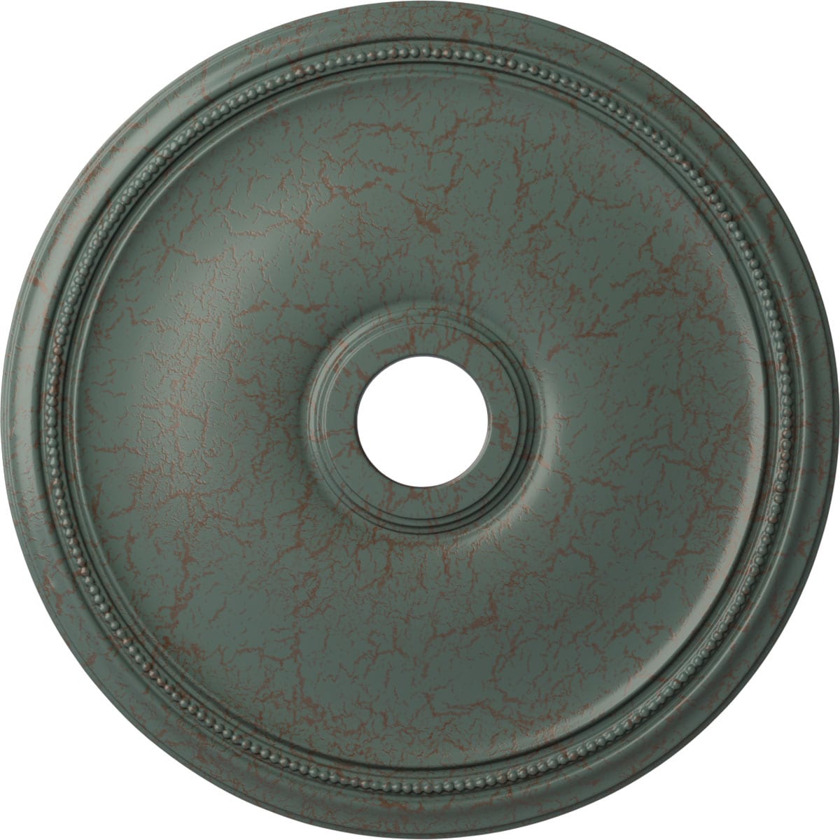 Ekena Millwork CM24THCBC Theia 24-in W x 24-in L Painted Cloud Burst Crackle Polyurethane Whole Ceiling Medallion
