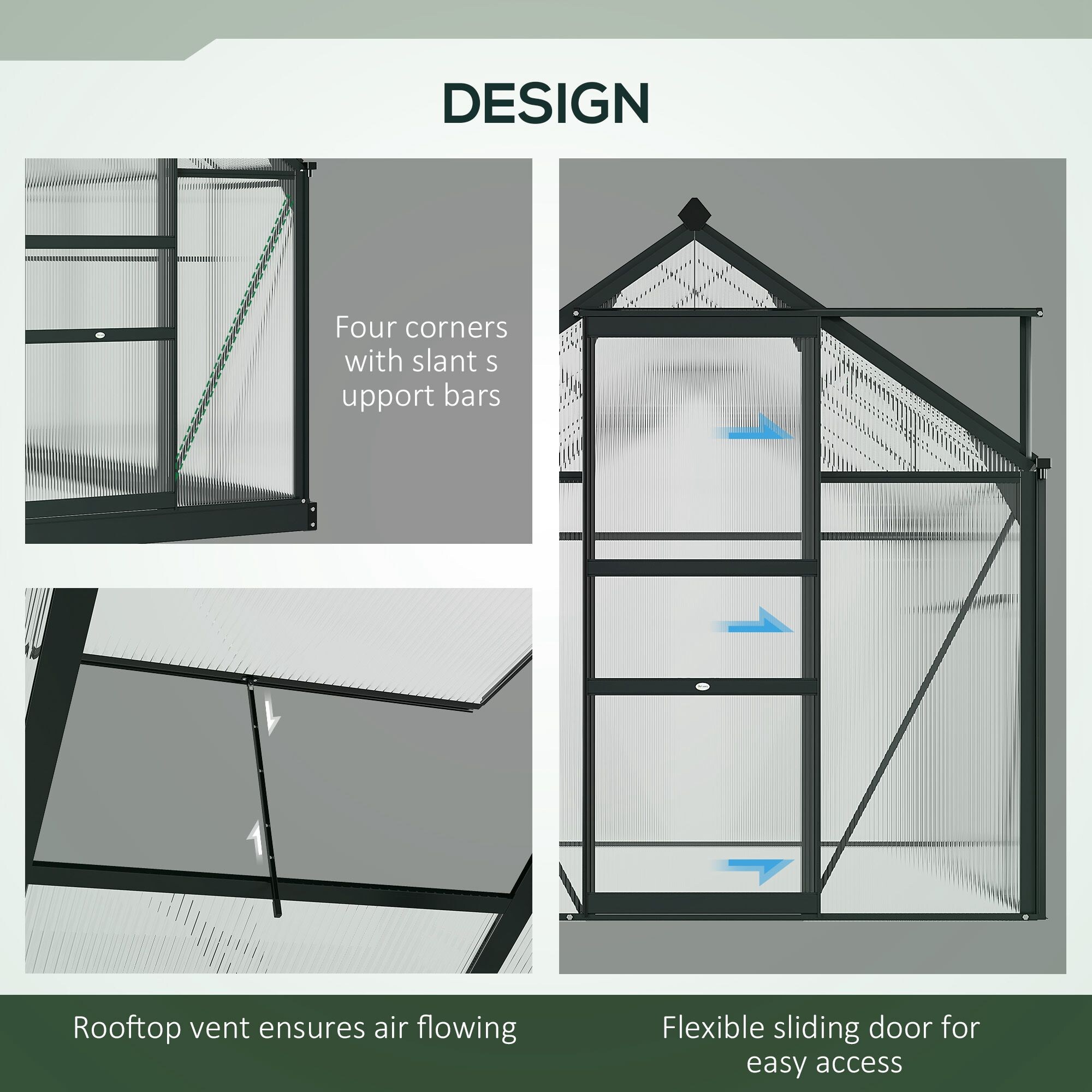 Outsunny 845-058GY greenhouses - View #8