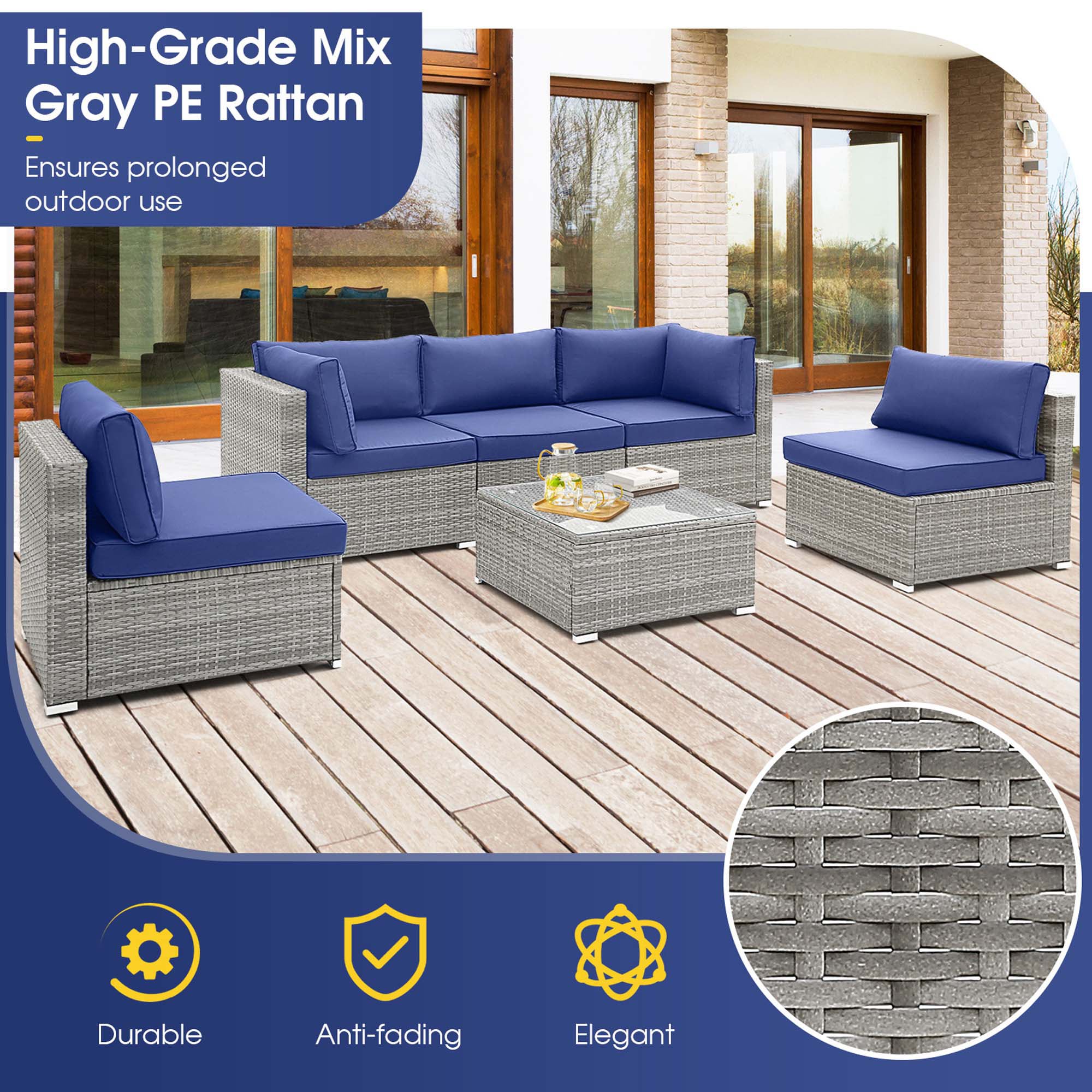 Costway LWS00038 Patio-Conversation-Sets - View #7