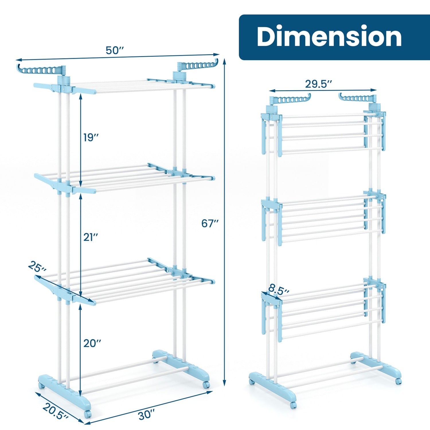 Costway HCST00172 Organizers-Drying-Racks - View #3