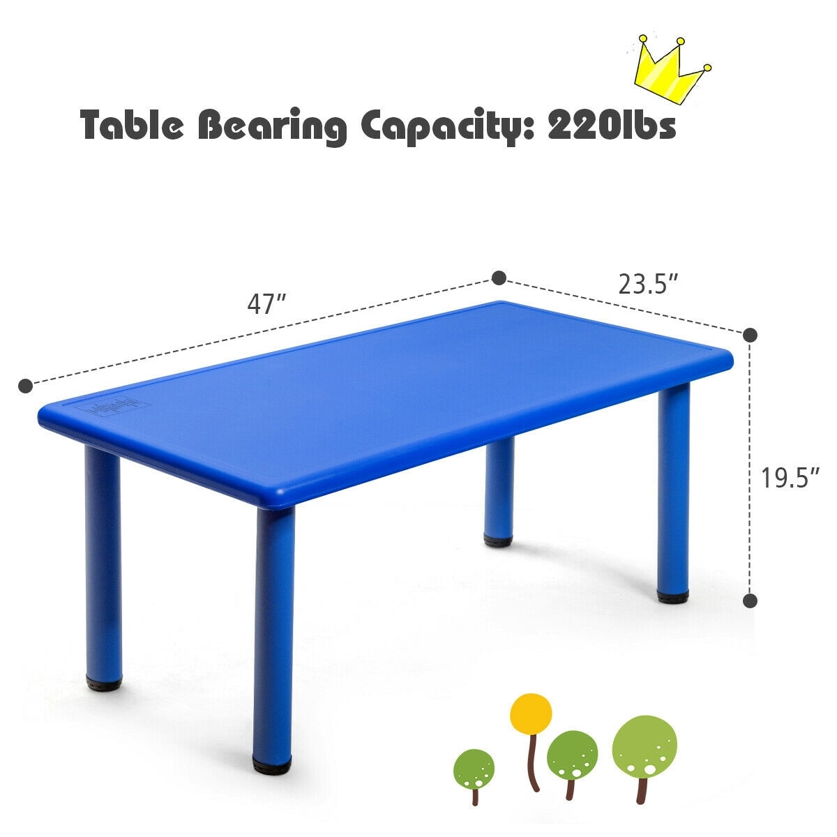 CASAINC WF-HYSN-64567BL Kids-Play-Tables - View #2