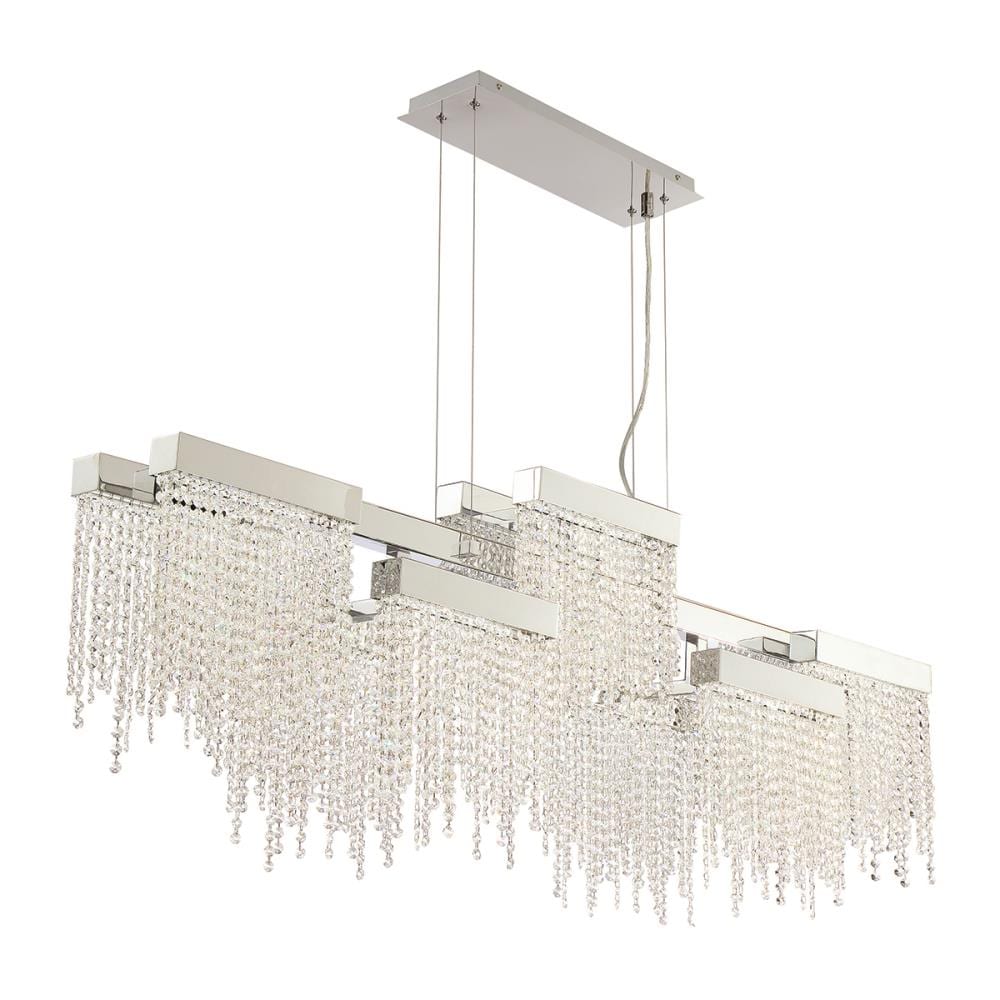 Eurofase 30005-013 Rossi 10 -Light Chrome Transitional Integrated LED For Use in Dining Rooms, Foyers, Kitchens, Living Rooms Chandelier