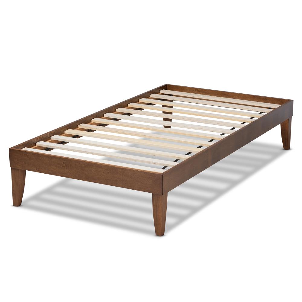 Baxton Studio Lucina Brown Twin Wood Platform Bed in the Beds