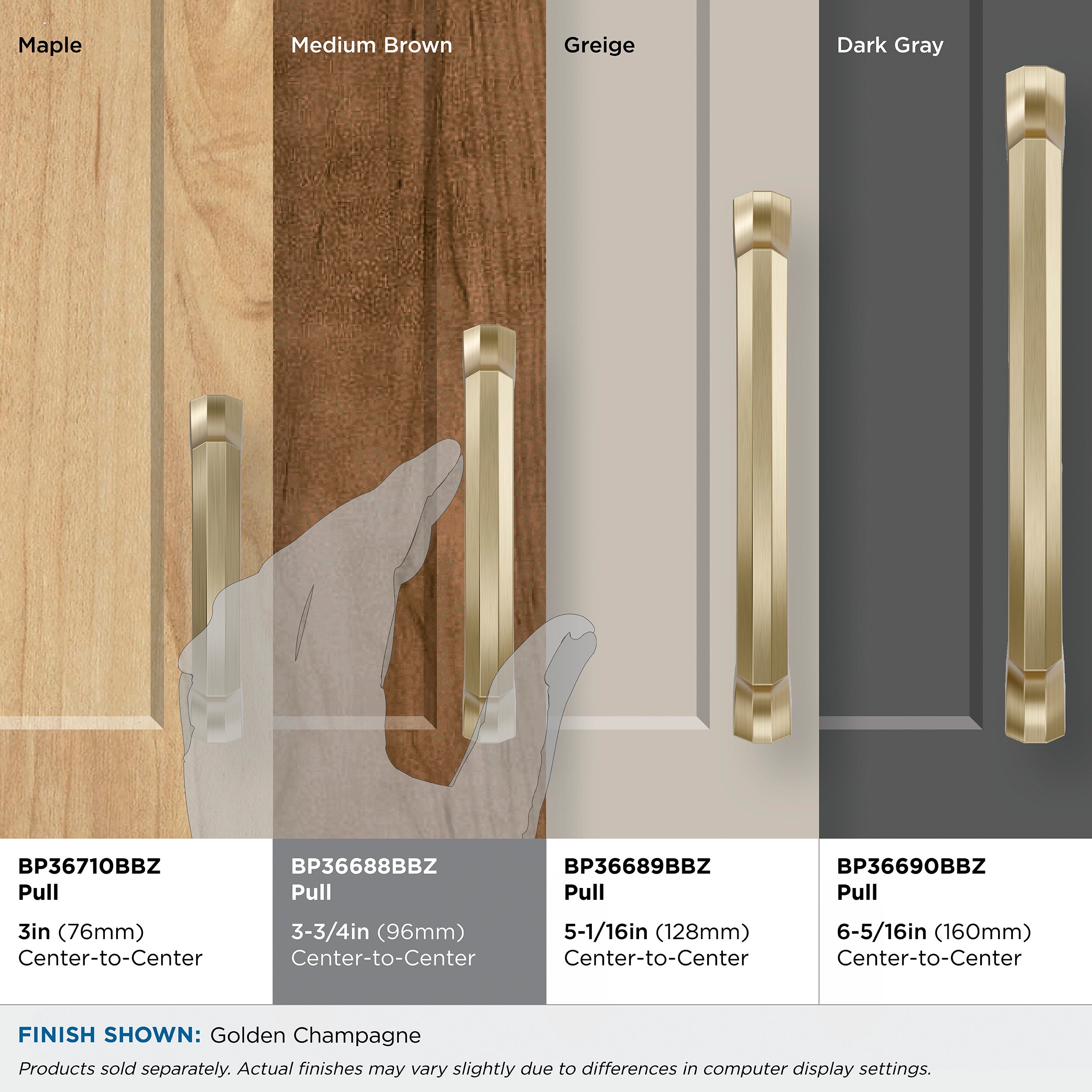 Amerock BP36688BBZ Cabinet-Pulls - View #8
