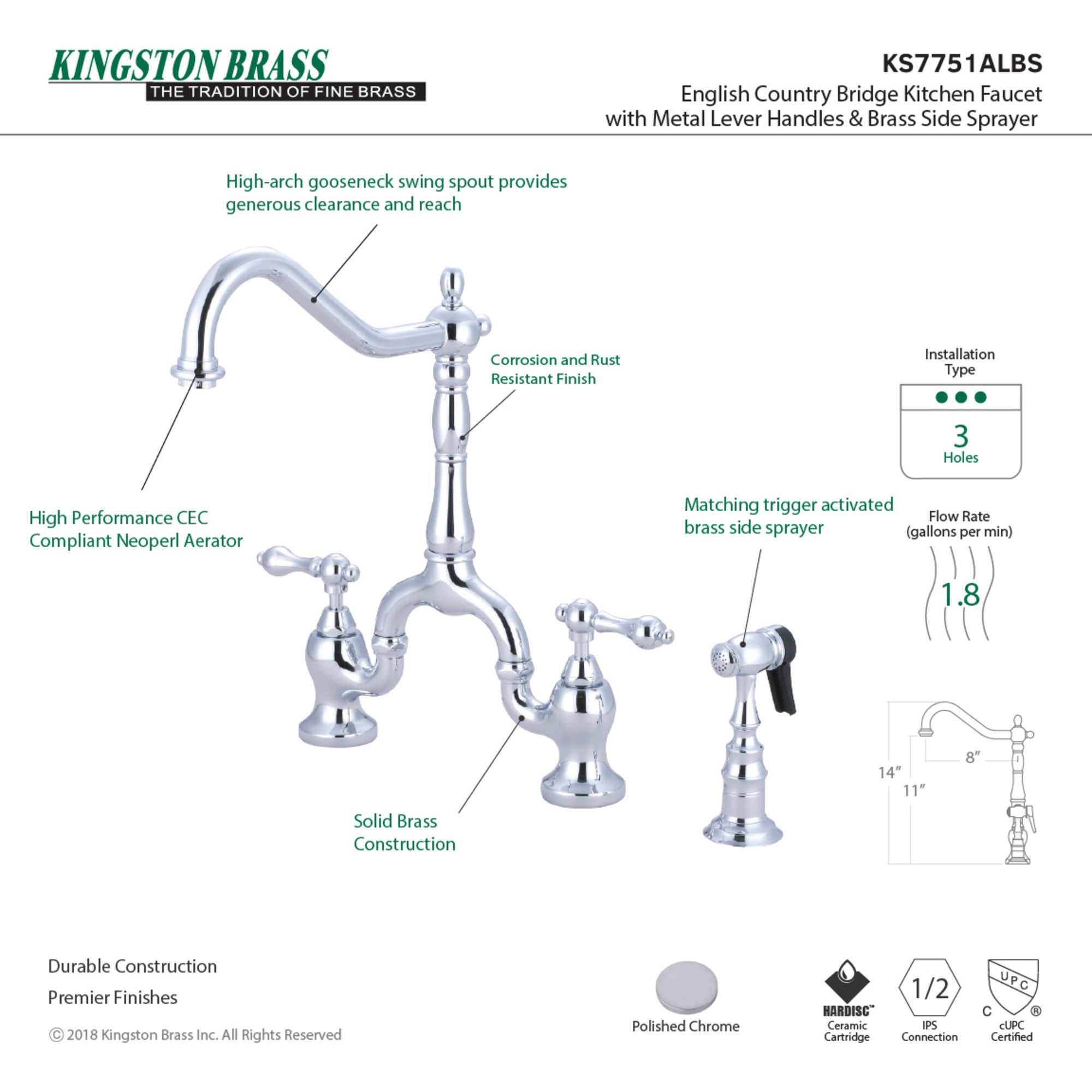Kingston Brass WLKS7751ALBS Kitchen-Faucets - View #3