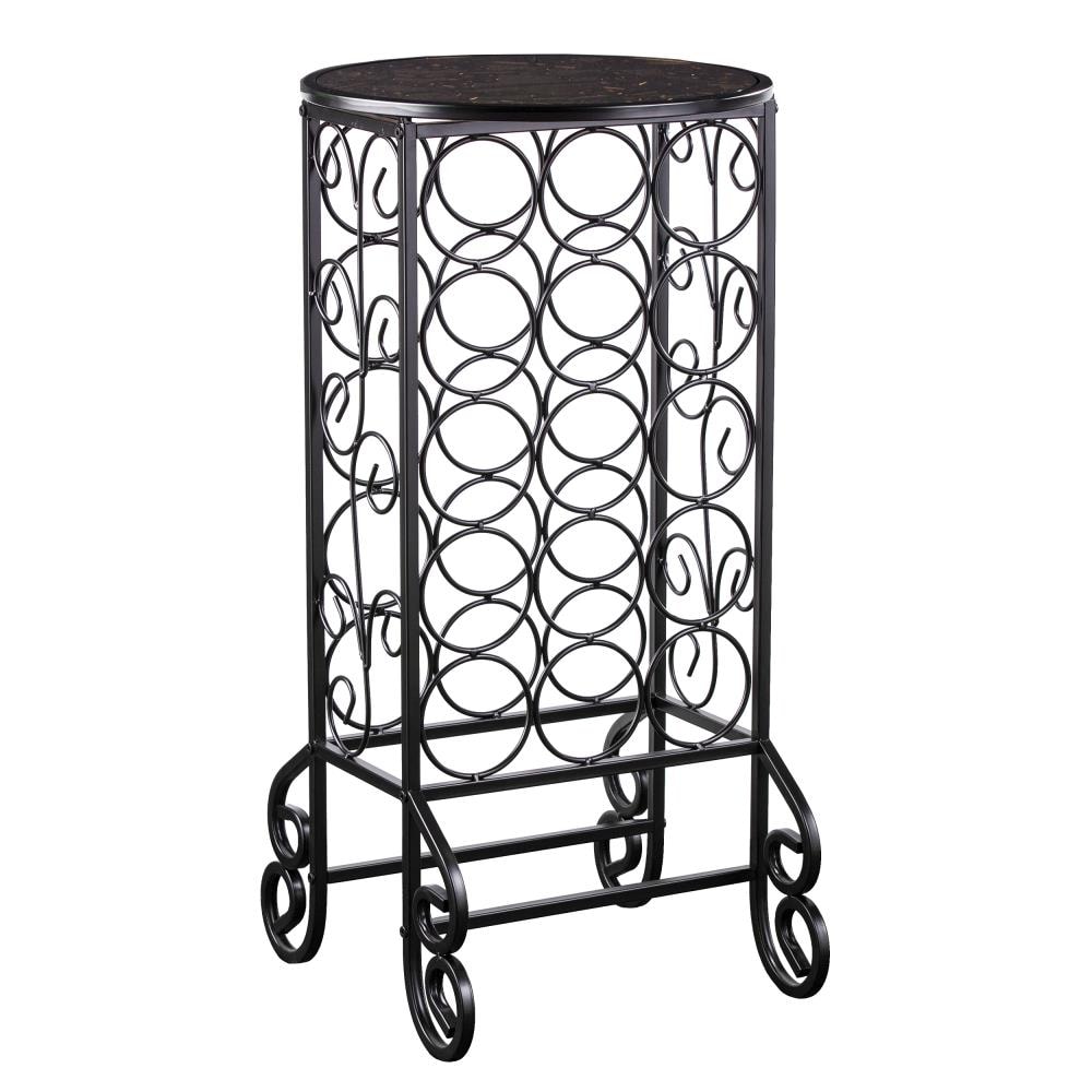 Boston Loft Furnishings ATG5530 15-Bottle Black Metal Wine Rack