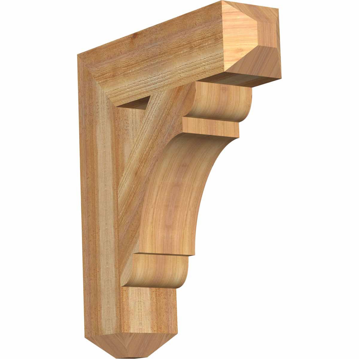 Ekena Millwork BKT06X24X28OLY04RWR Olympic craftsman rough sawn 6-in x 24-in x 28-in Western red cedar Brown Wood Standard bracket