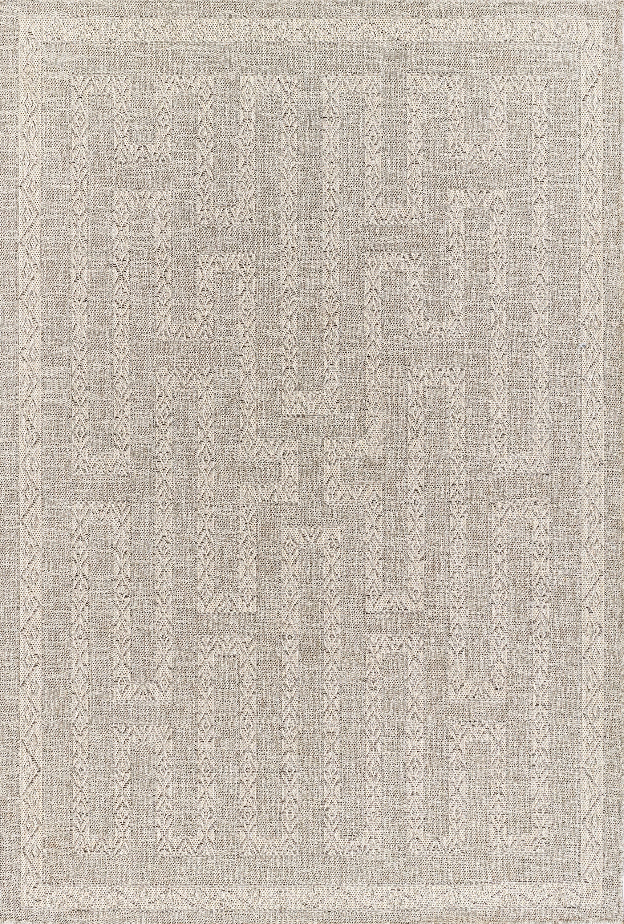 Momeni HAMPOHAM-8GRY80A0 8 x 10 (ft) Woven Polypropylene Grey Rectangular Indoor/Outdoor Area rug