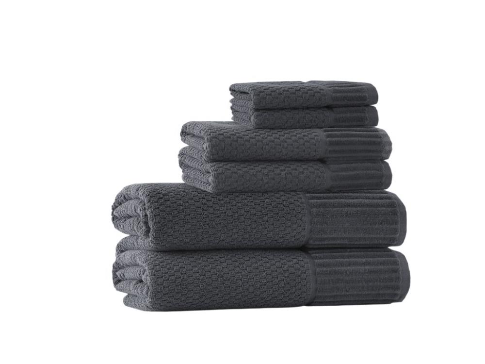 Enchante Home 2-Piece Anthracite Turkish Cotton Bath Sheet (Timaru) in the Bathroom  Towels department at