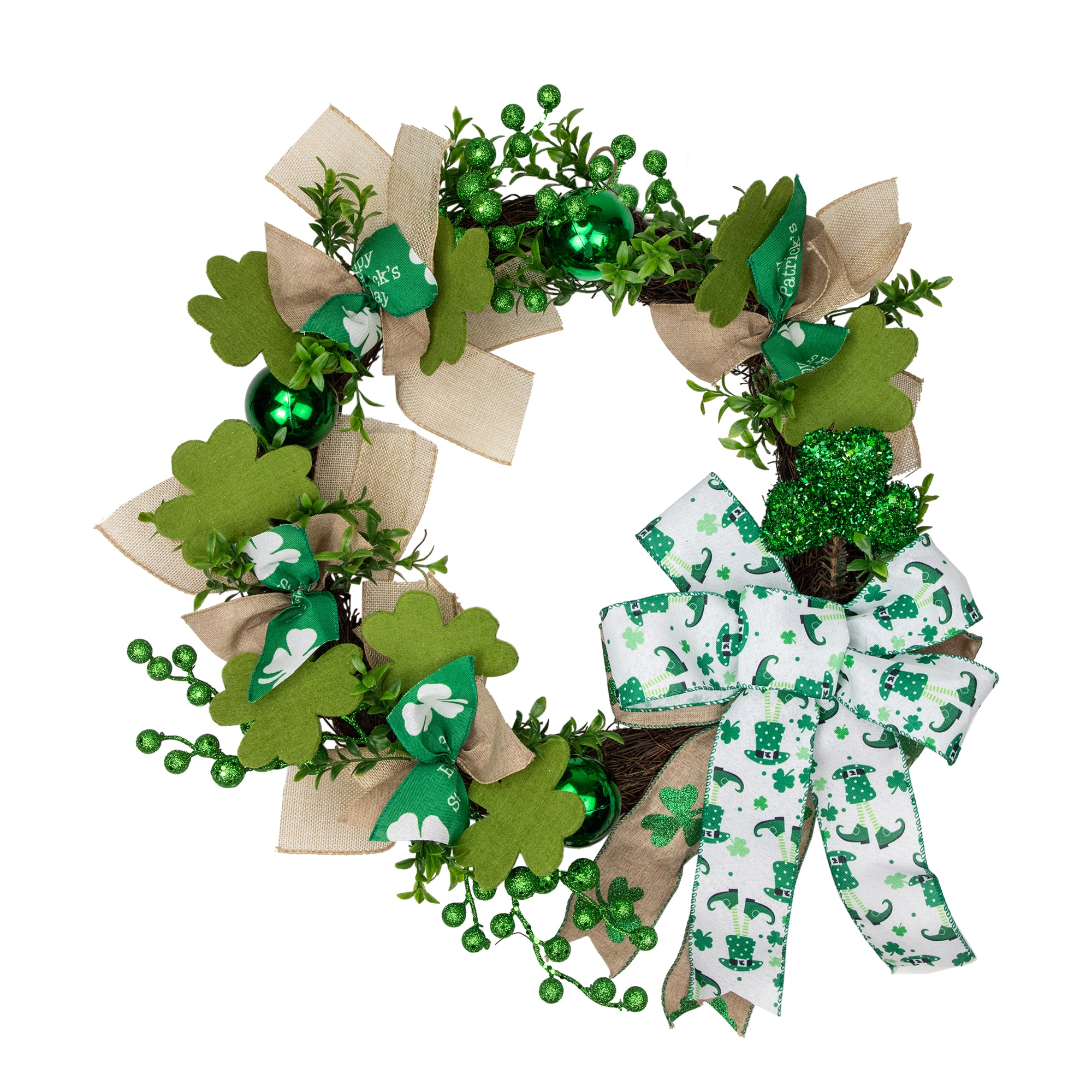 Northlight 35118032 24-in H St. Patrick's Day Hanging decoration Wreath