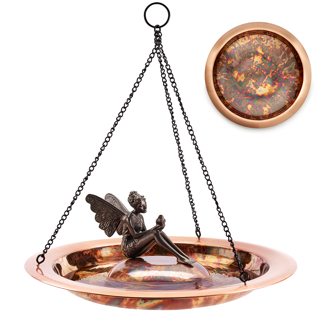 Good Directions BBH18-4 8-Inches H Fired Metal Complete birdbath