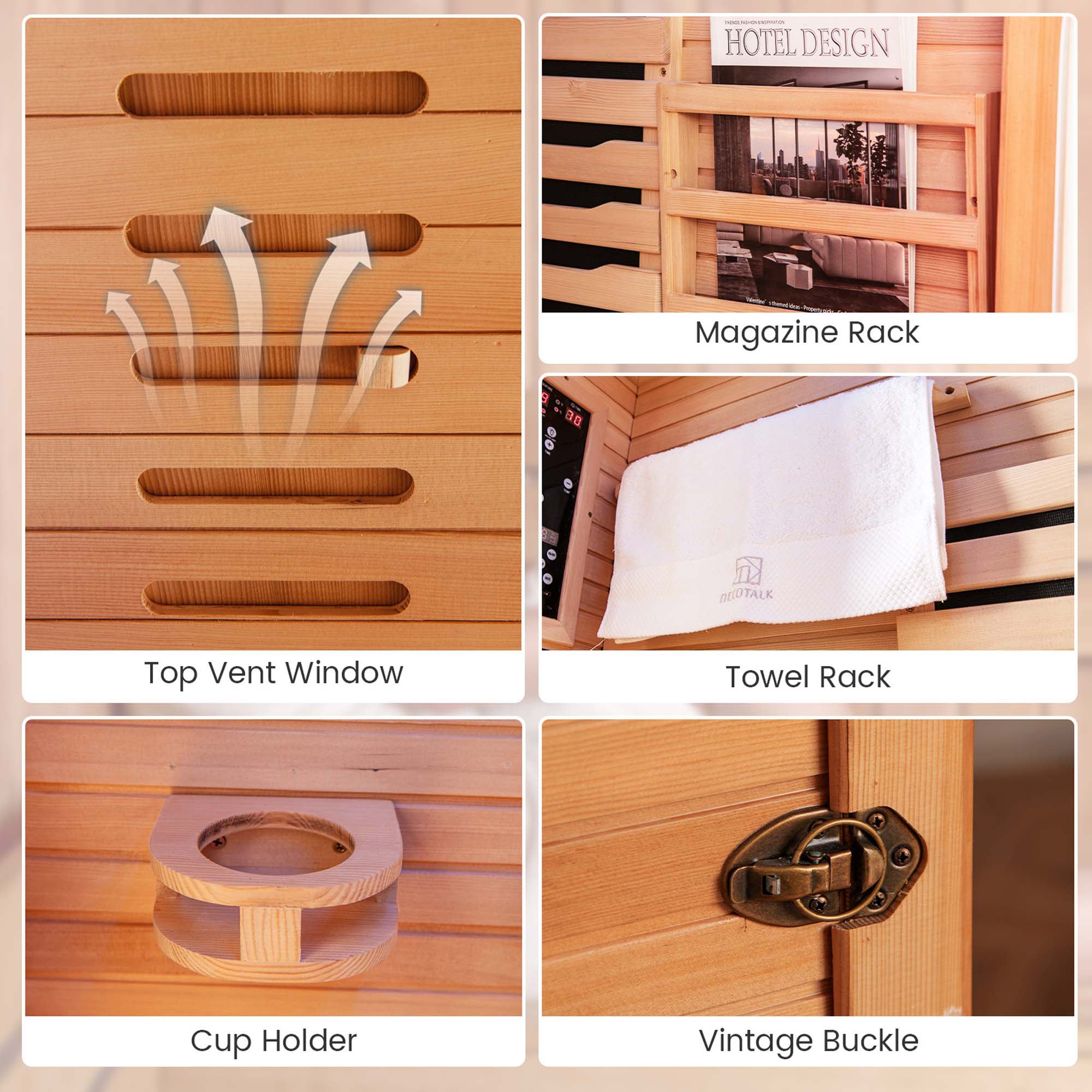 Costway HCST01346 Indoor-Saunas - View #9