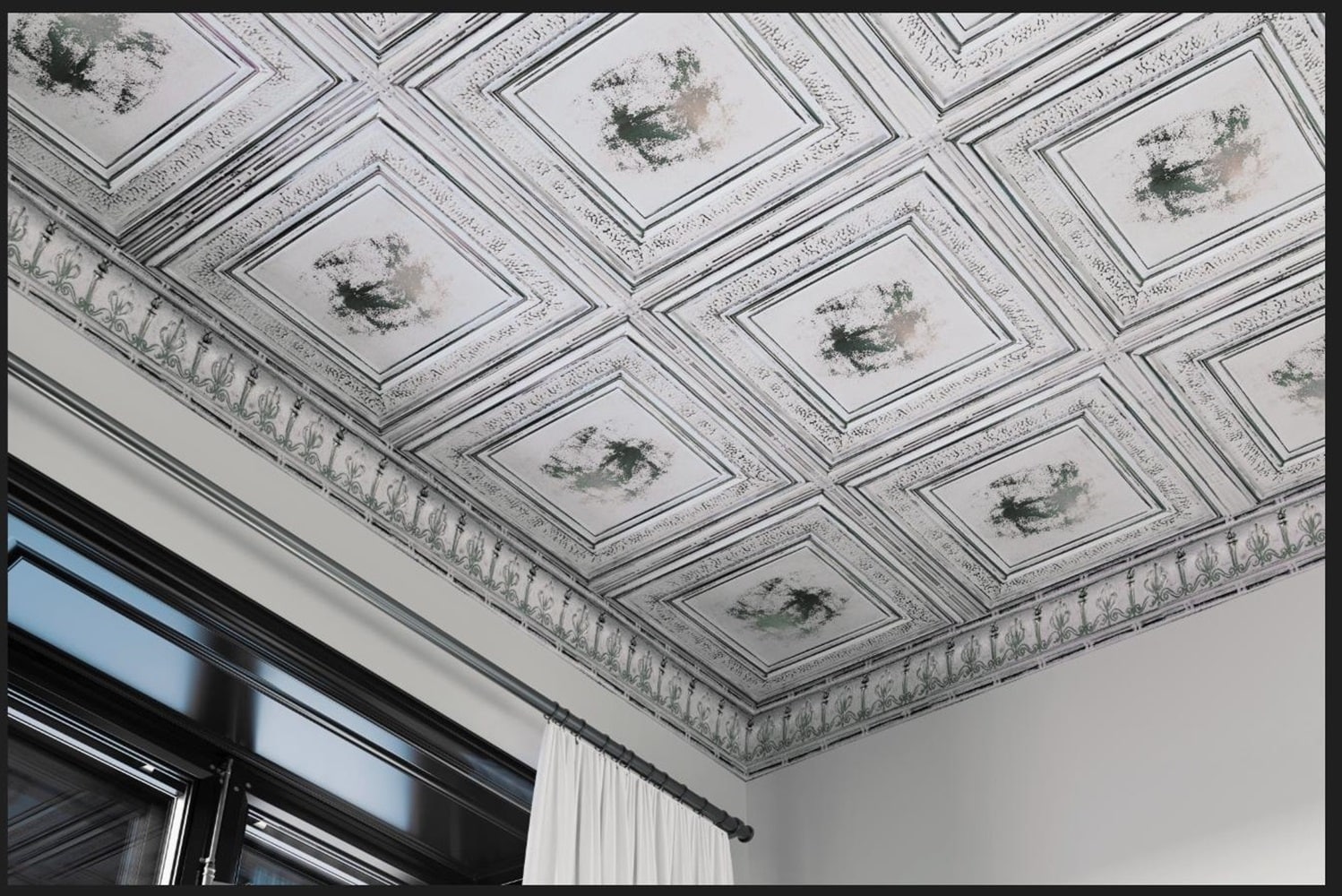 American Tin Ceilings KIT-N-P06-SWW Ceiling-Tile - View #4