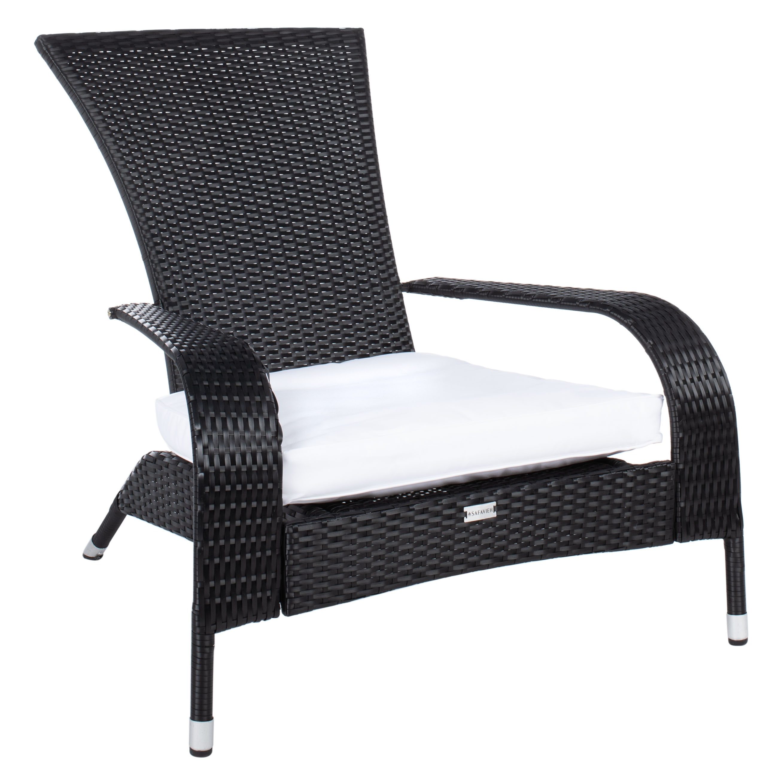Safavieh PAT7719A Edna 3 -Piece Rattan Patio Conversation Set with White SAFAVIEH Cushions