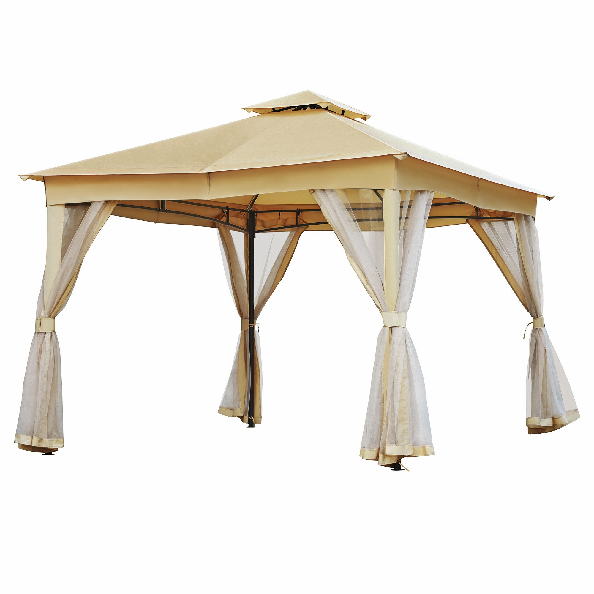 SINOFURN SYA990035GY Wood-Resin-Gazebos - View #17
