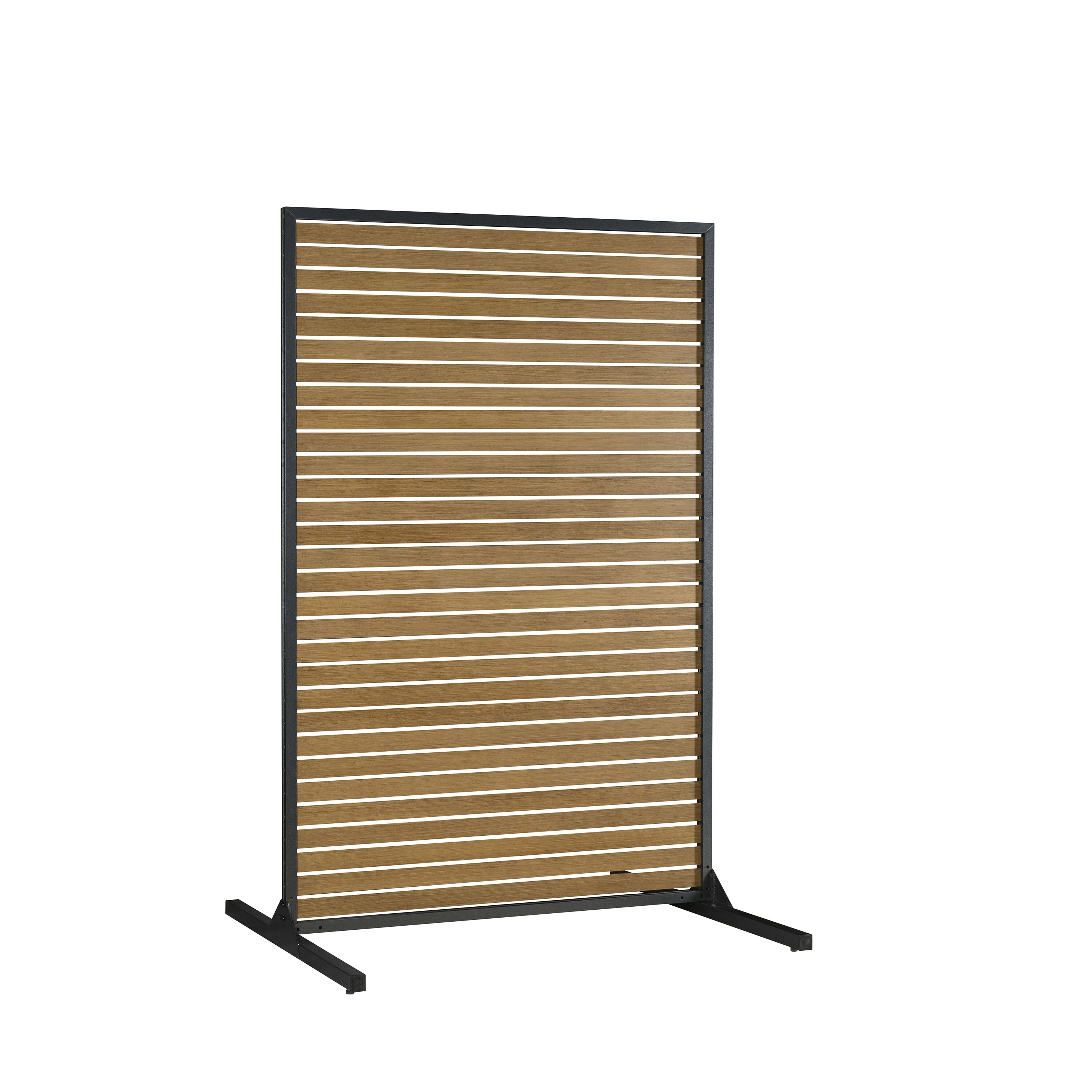 Sojag 099-9167528 Privesda 1.34-in W x 72.91-in H Dark grey/wood effect Aluminum Outdoor Privacy Screen