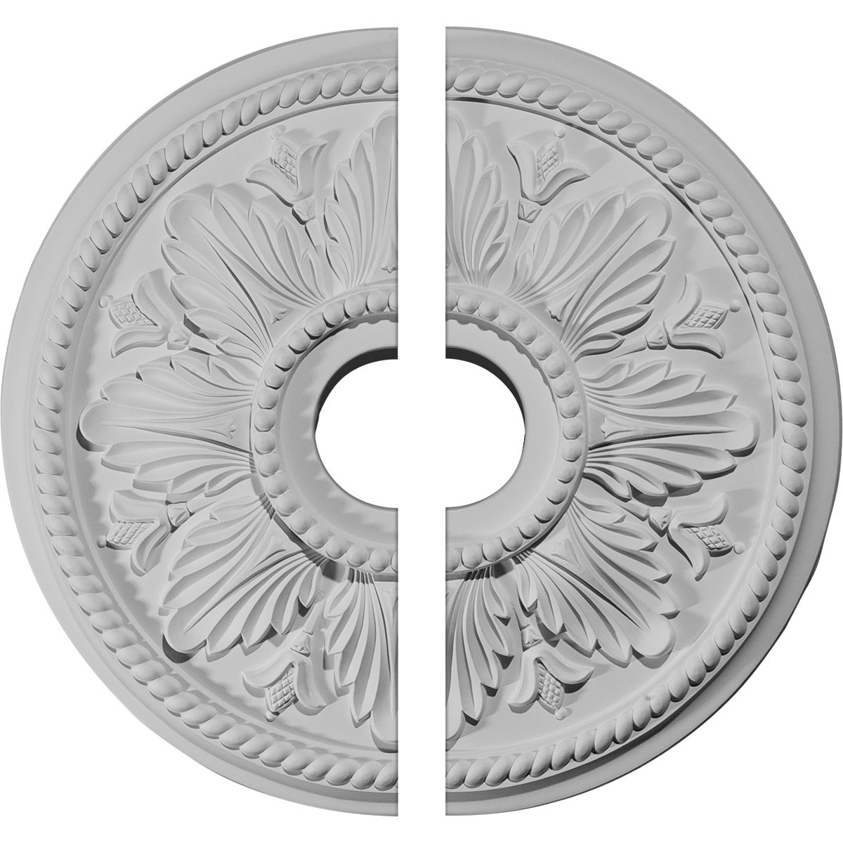 Ekena Millwork CM18CRCBC Crawley Ceiling Medallion, 18"W X 18"H X 3 1/4