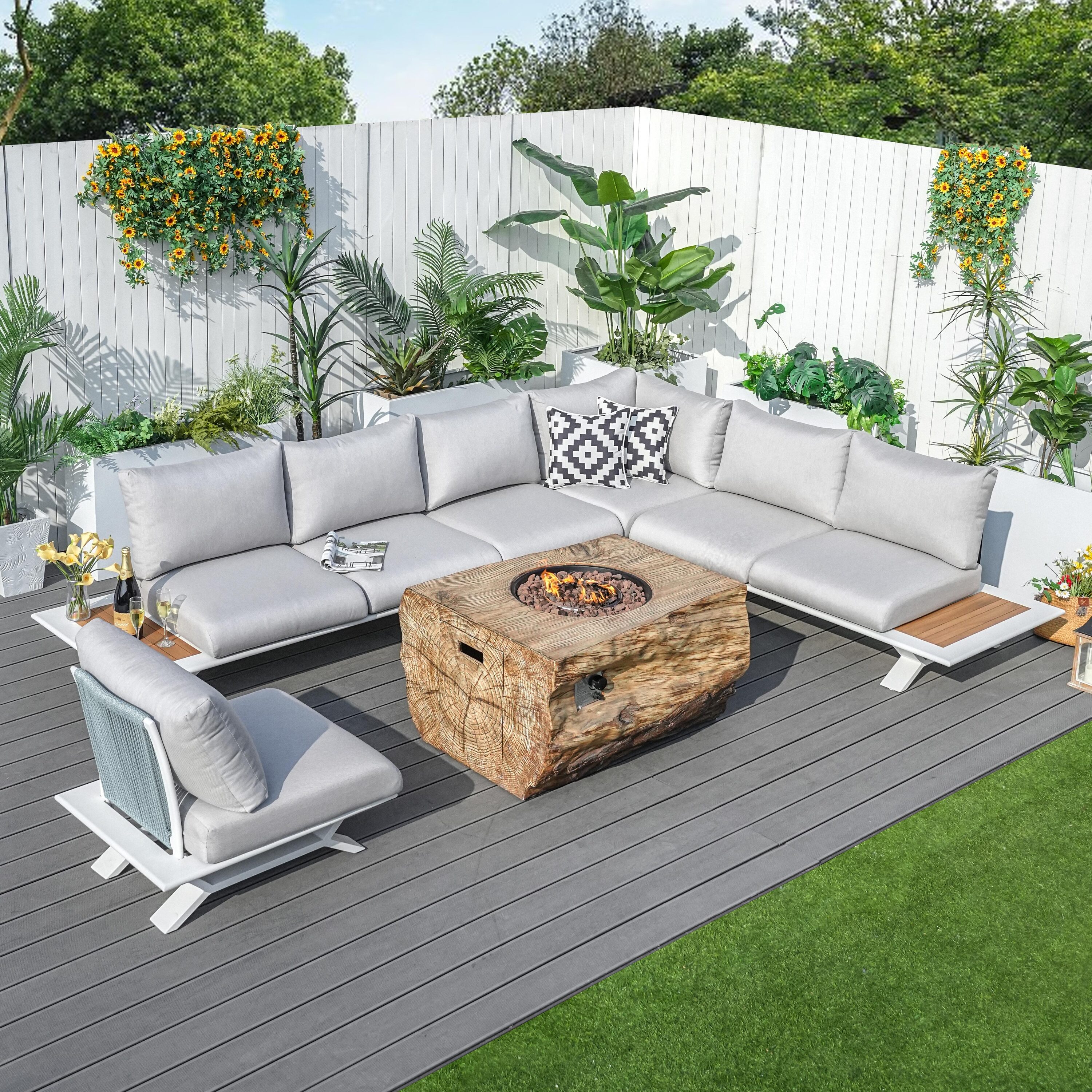 Direct Wicker DWG-2323WH2170 Patio-Conversation-Sets - View #5