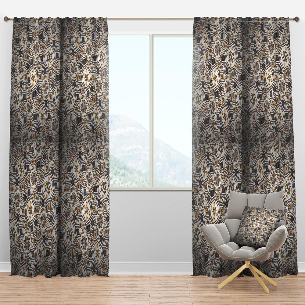 Designart CTN19109-52-120 120-in White Room darkening Thermal lined Rod pocket Single curtain panel