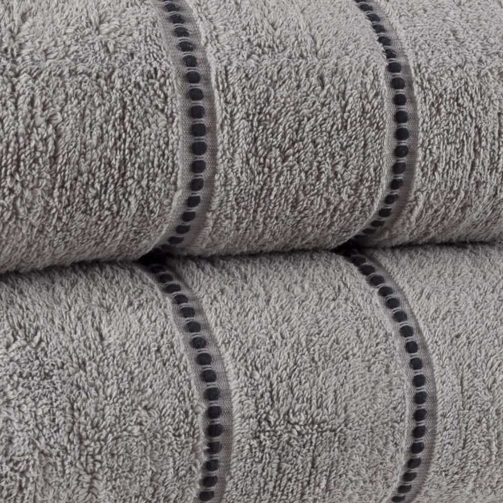 Soho Living, Bath, 8pc Soho Living 2 Bath 2 Hand 4 Washcloth Set Striped  Dot Gray White Towels