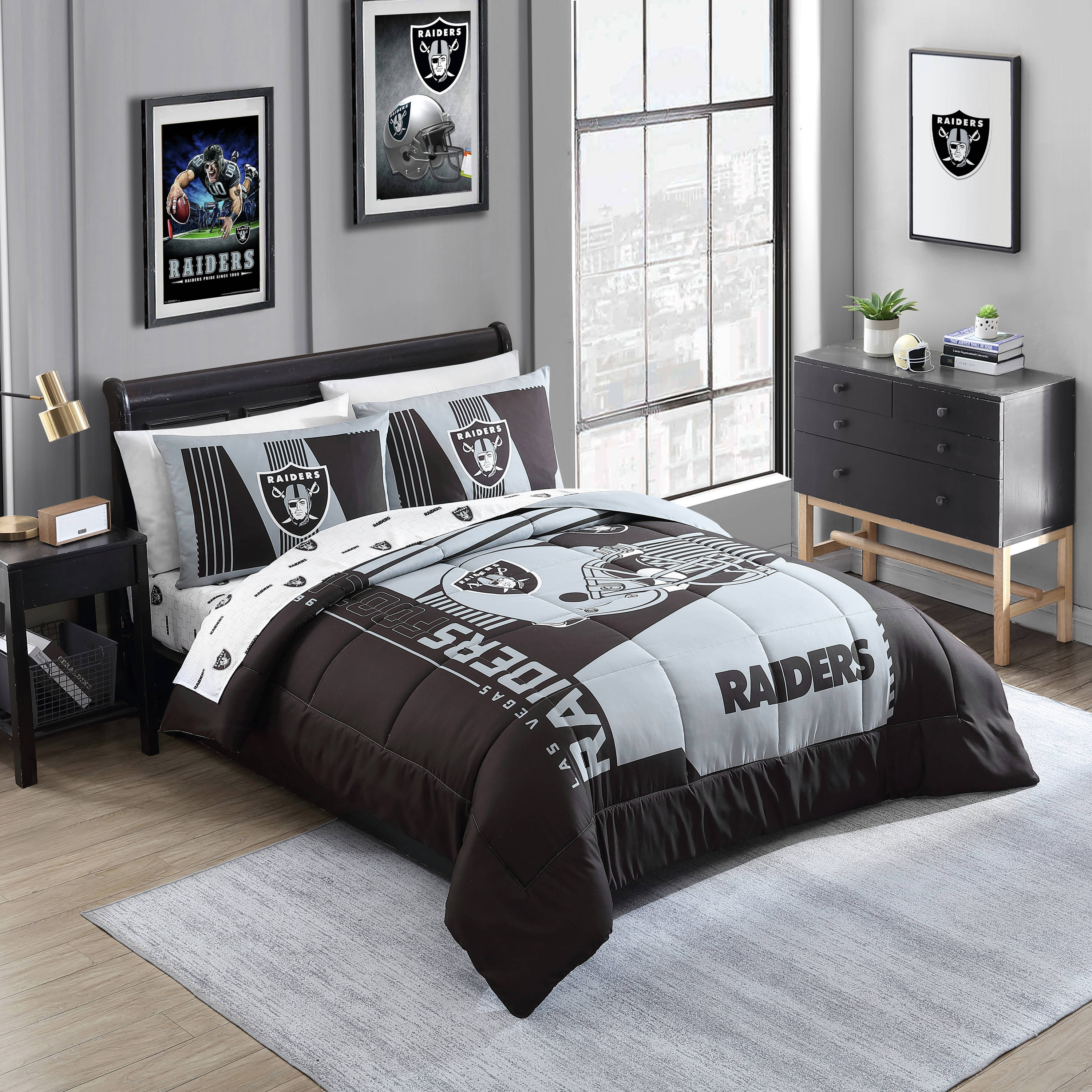 Details about   Las Vegas Raiders Fitted Sheet Cover Fitted Sheet & Pillowcases Bedding Set 3PCS 