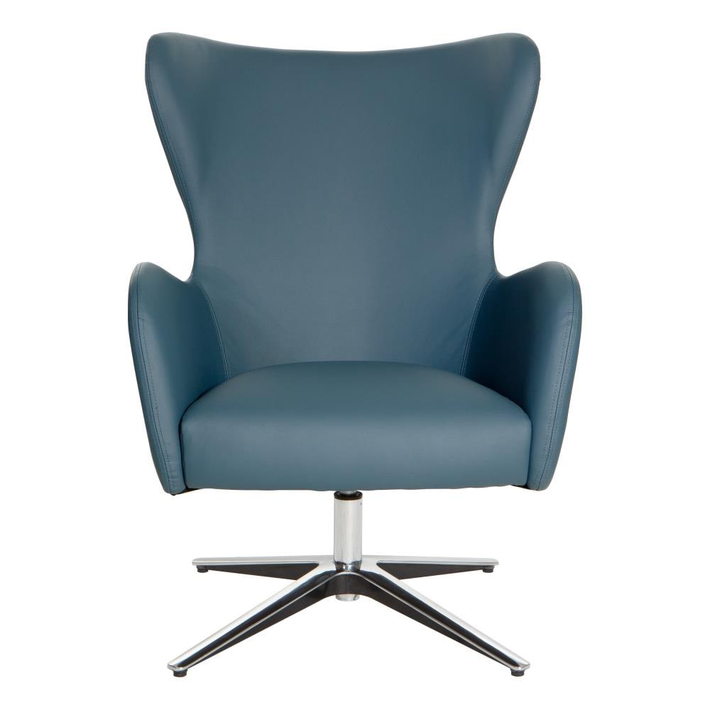 Hemming leather swivel online armchair