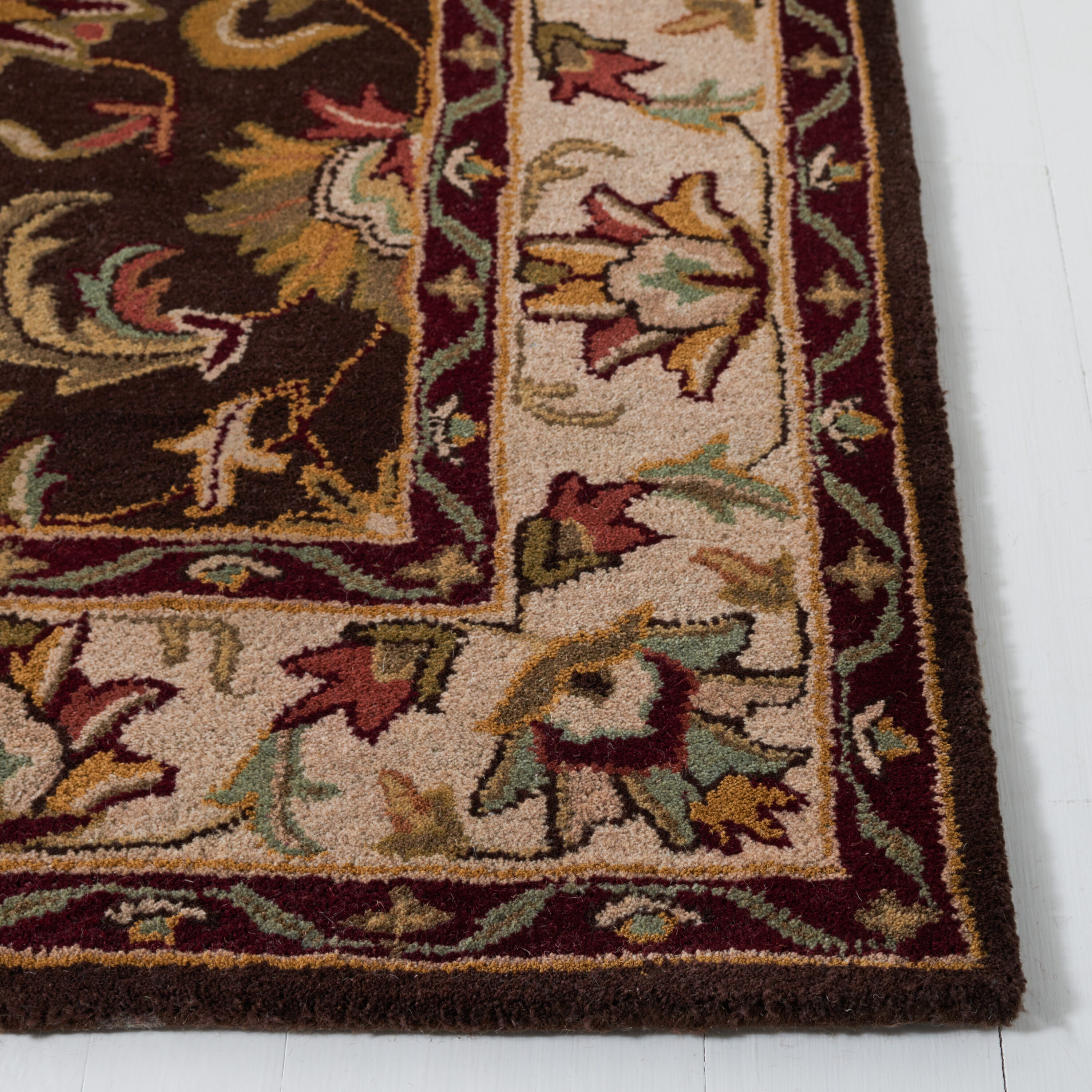 Elegant Traditions Hand-Tufted Wool Area Rug, Brown/Beige, 9' x 12'