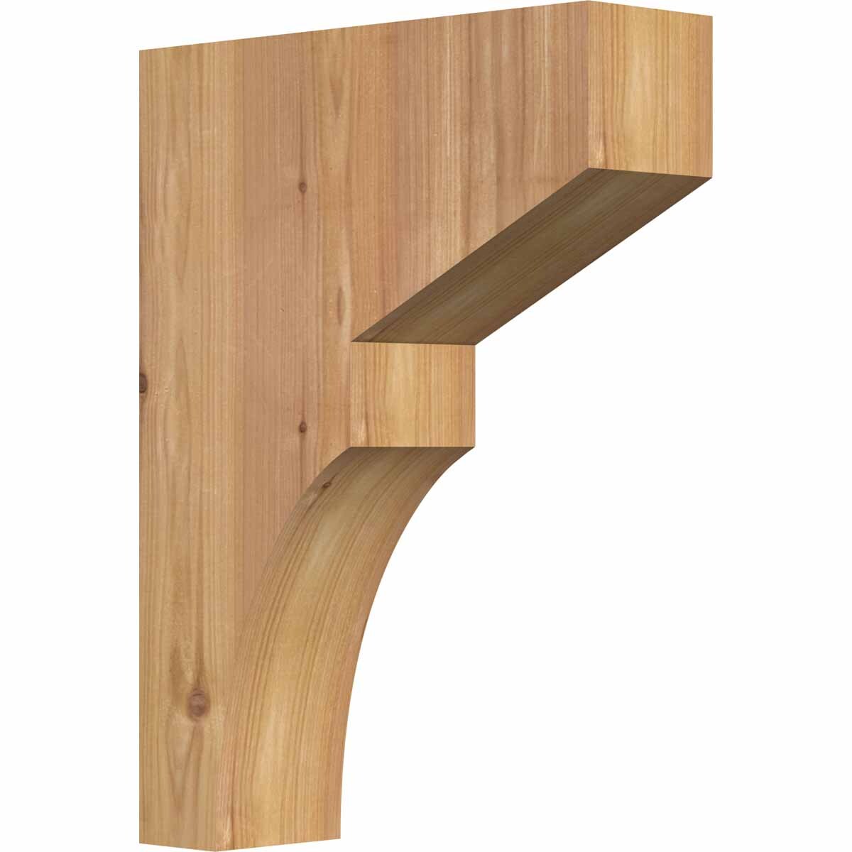 Ekena Millwork COR04X12X16MON00SWR 3.5-in x 12-in x 16-in Monterey Unfinished Western red cedar Wood Paintable/Stainable Corbel