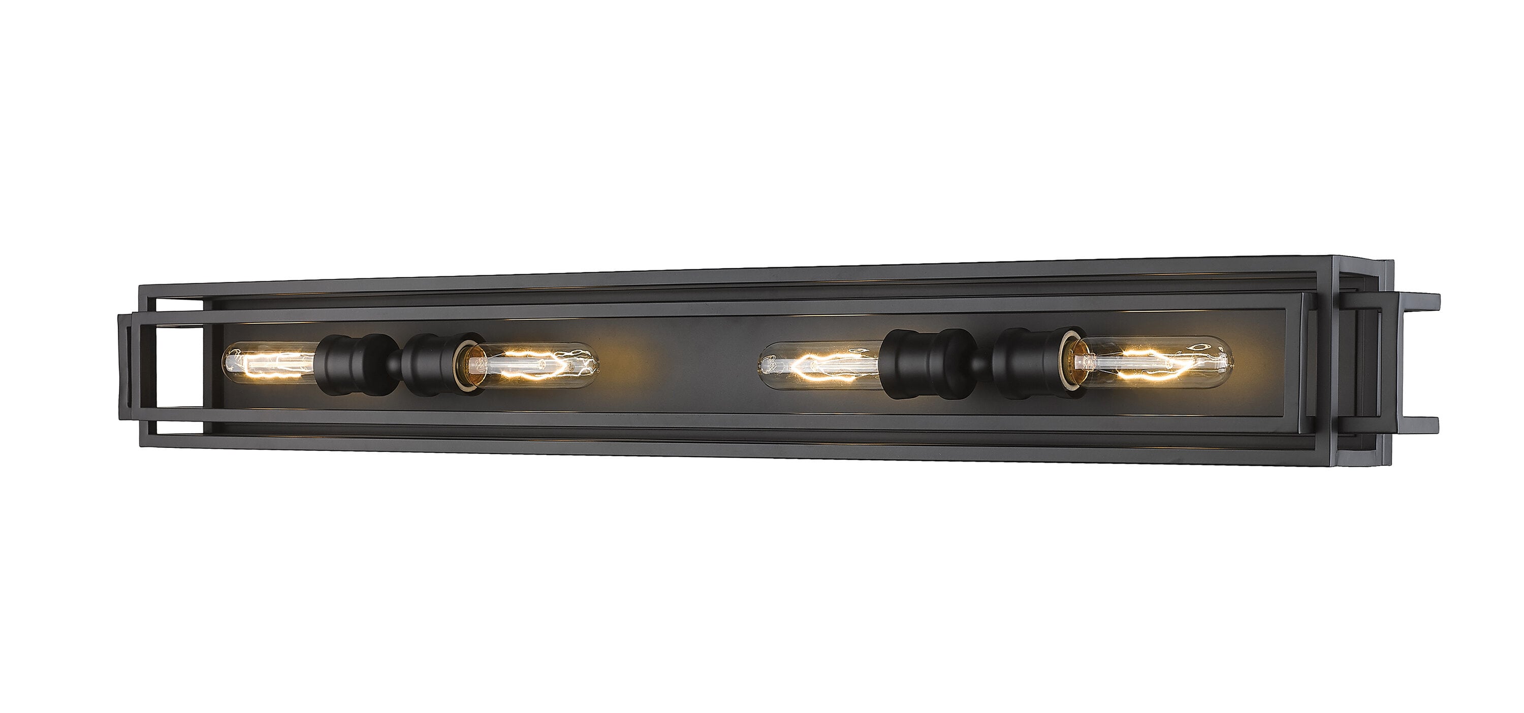 Z-Lite 454-4V-MB Titania 4.75-in 4-Light Matte Black Transitional Vanity Light