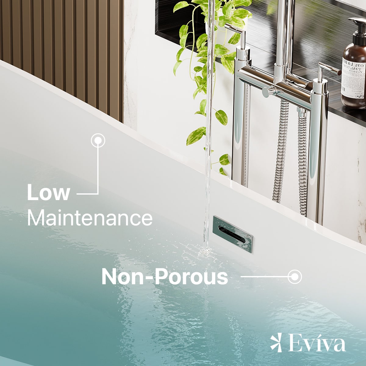 Bella 60" Glossy White Acrylic Freestanding Bathtub