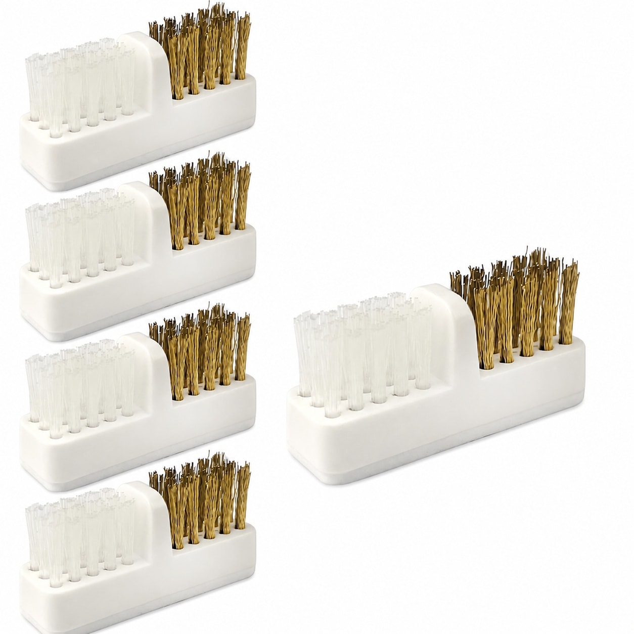 Etokfoks  Nail Drill Bit Wire Cleaner Brush Nail Art Cleaning Tool Set for Salon and Home Use Nail Polish Cleaning Brush 5 Piece