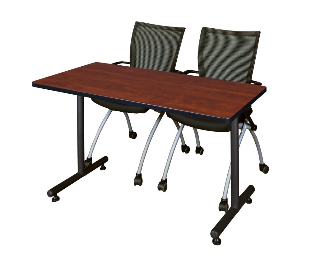 Regency MKTRCT4830CH09BK Training Red 4-Person Training Table (48-in W x 29-in H)