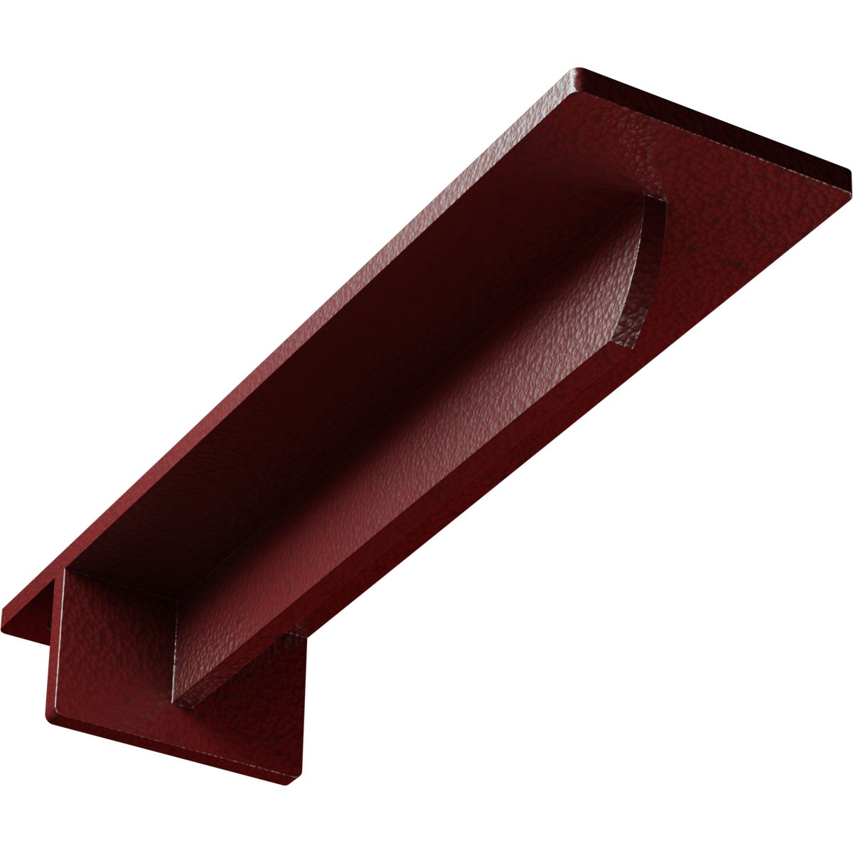 Ekena Millwork BKTM03X12X02HEHRE Heaton Hidden 12-in x 3-in x 2-in Red Steel Countertop support bracket