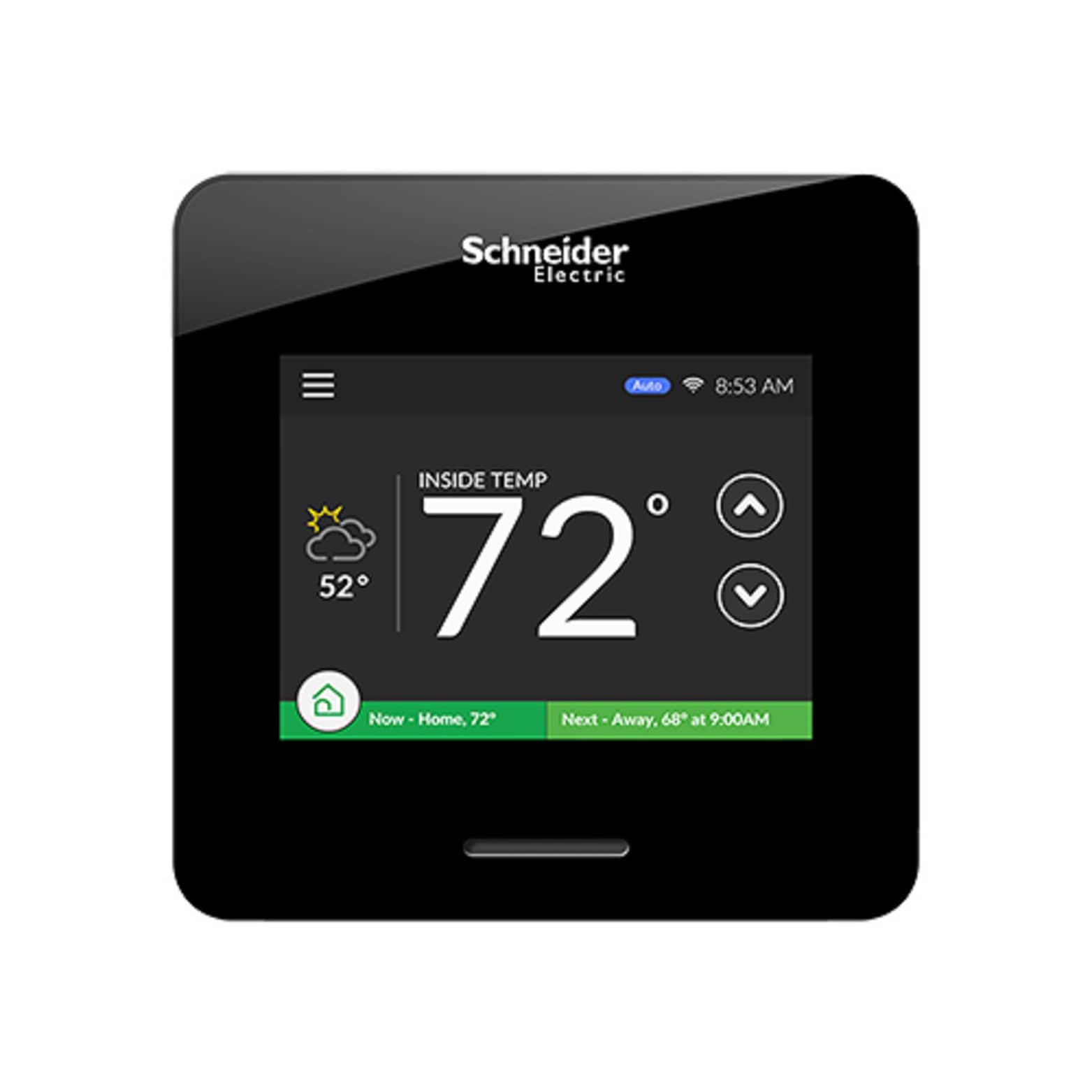 Schneider Electric Air Black Thermostat with Wi-Fi Compatibility 