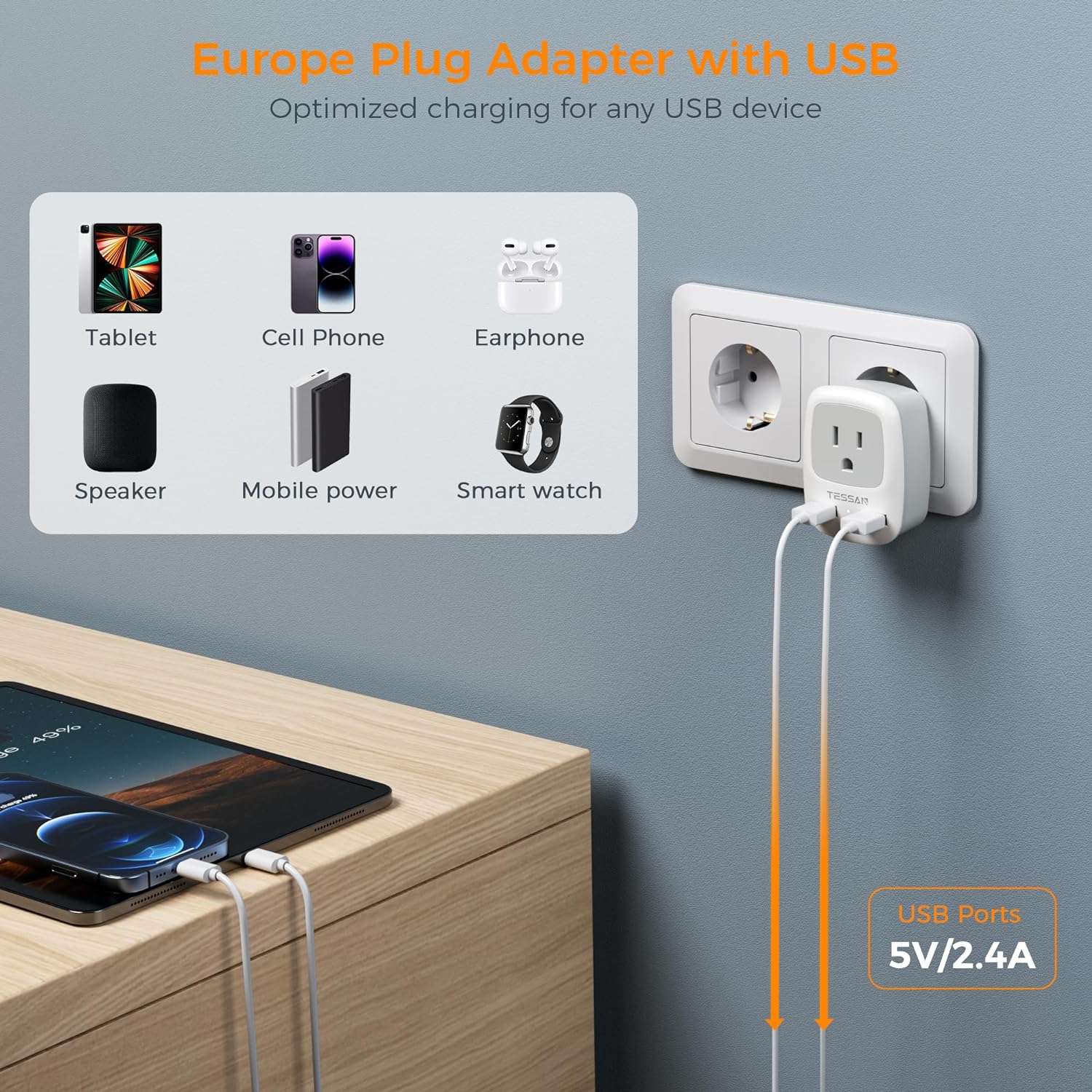 LENCENT TSAP2UEUGRAY Collectible-Power-Adapters - View #4