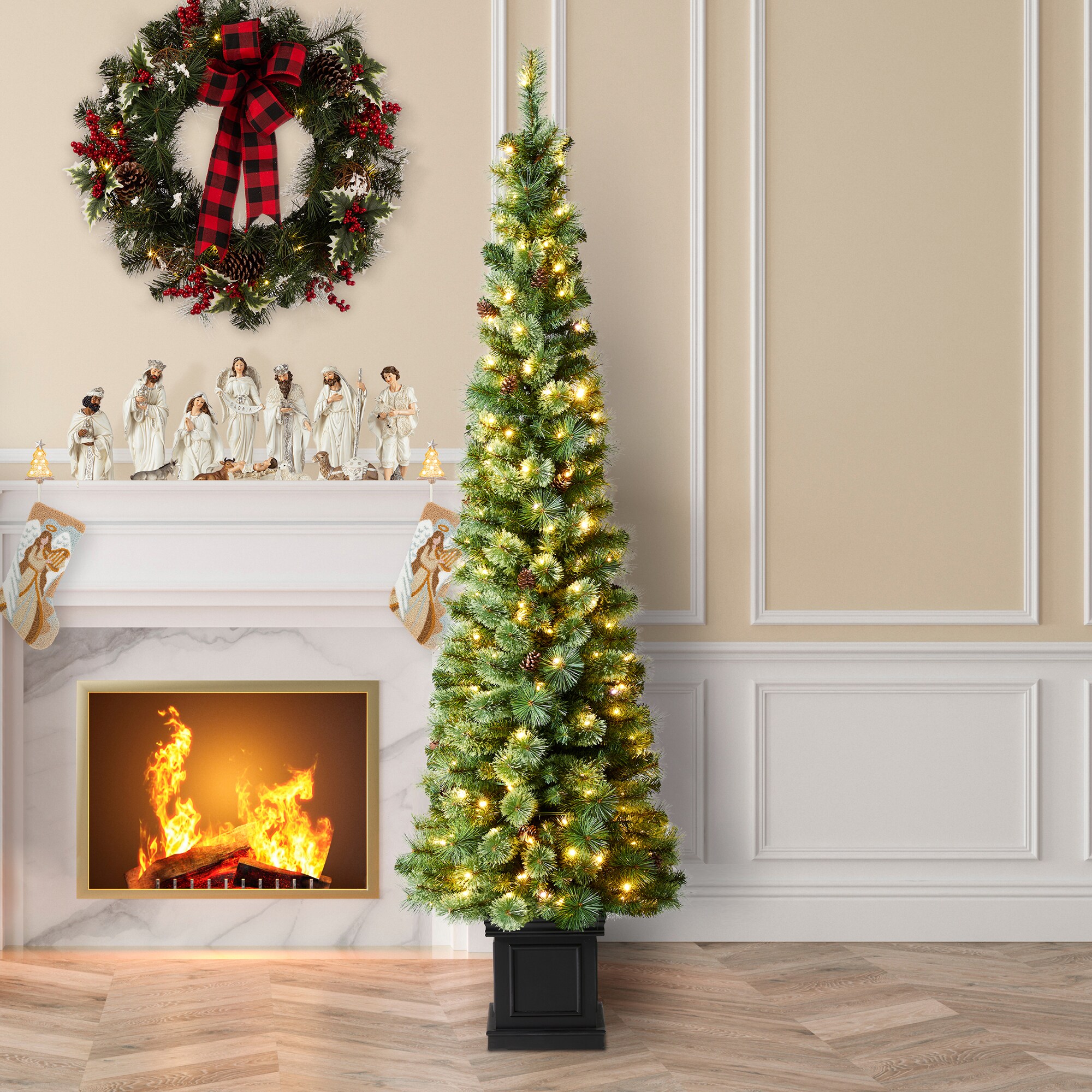 Glitzhome 2030800024 Artificial-Christmas-Trees - View #2