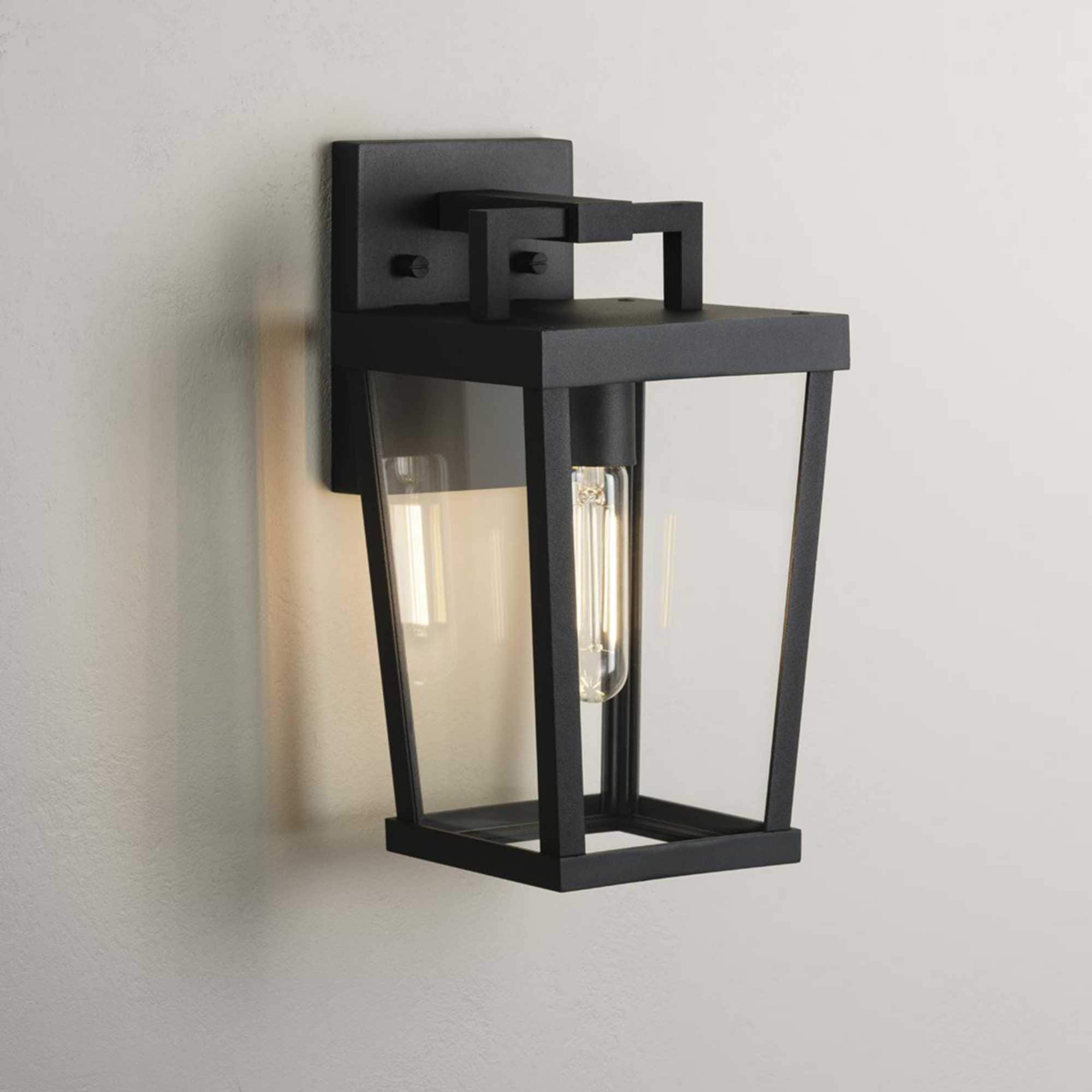 Progress Lighting P560372-031 Tryon 1 -Light 12.62-in H Black Hardwired Outdoor Wall Light