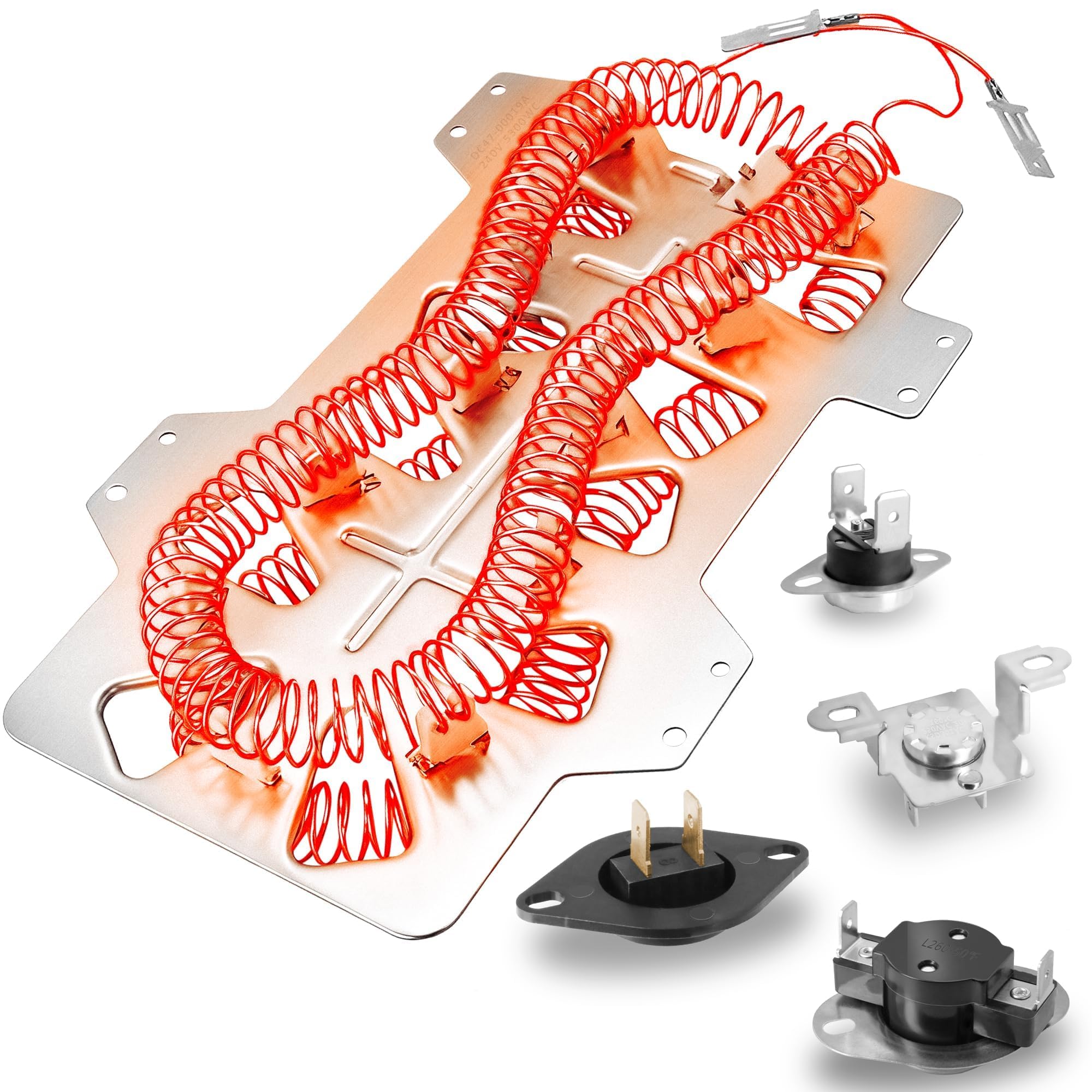 Ahfiwaso -  Dryer Heating Element Kit Compatible with Samsung Dryers Models DVE41A3000W A3 DVE45N...